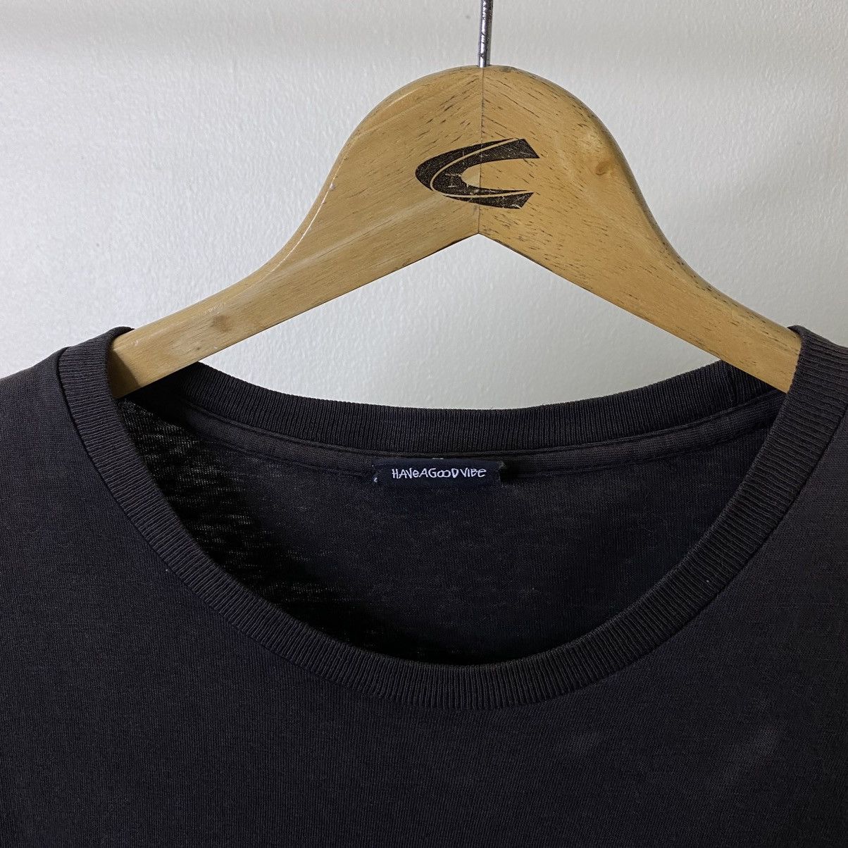 Stussy Y2K Stussy Embroidery Script Black On Black Faded T Shirt Size US M / EU 48-50 / 2 - 5 Thumbnail