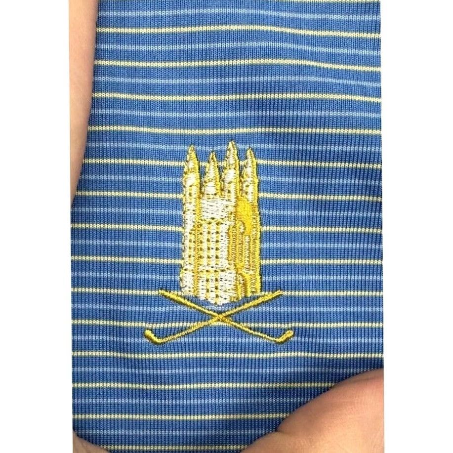 Vintage Donald Ross Shirt Mens L Blue Polo Striped Golf Short Sleeve Rugby Size US L / EU 52-54 / 3 - 6 Thumbnail