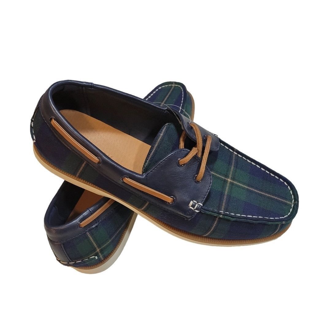 Club Room Club Room Elliott Check Blue Boat Shoes. Size 7.5M. NWOT Size US 7.5 / EU 40-41 - 2 Thumbnail