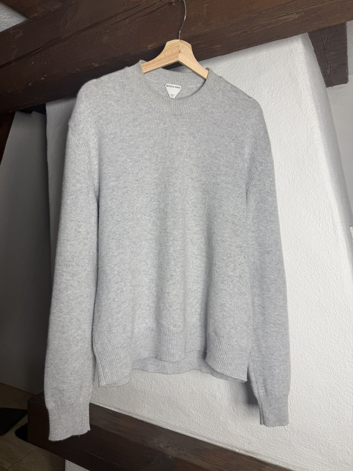 Bottega Veneta Cashmere Crewneck Sweater Grey Size L