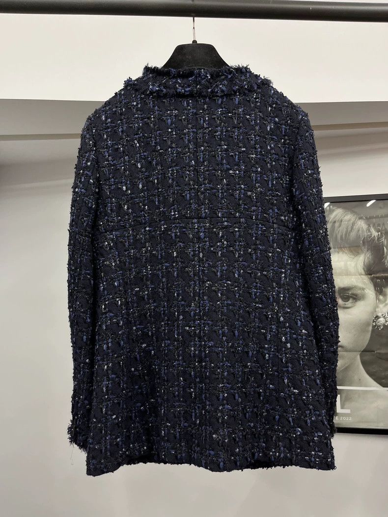 Chanel Chanel Blue tweed V-neck zipper jacket Size XS / US 0-2 / IT 36-38 - 3 Thumbnail
