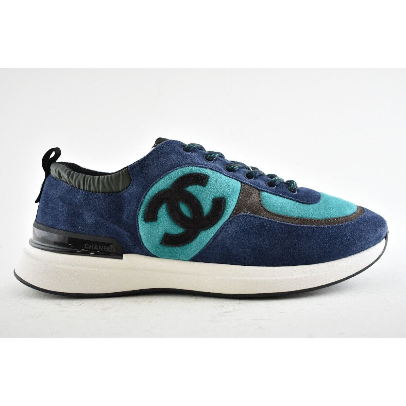 Chanel Chanel 21K Mens CC Logo Lace Low Top Trainer Sneaker 44 11 Size US 11 / EU 44 - 1 Thumbnail