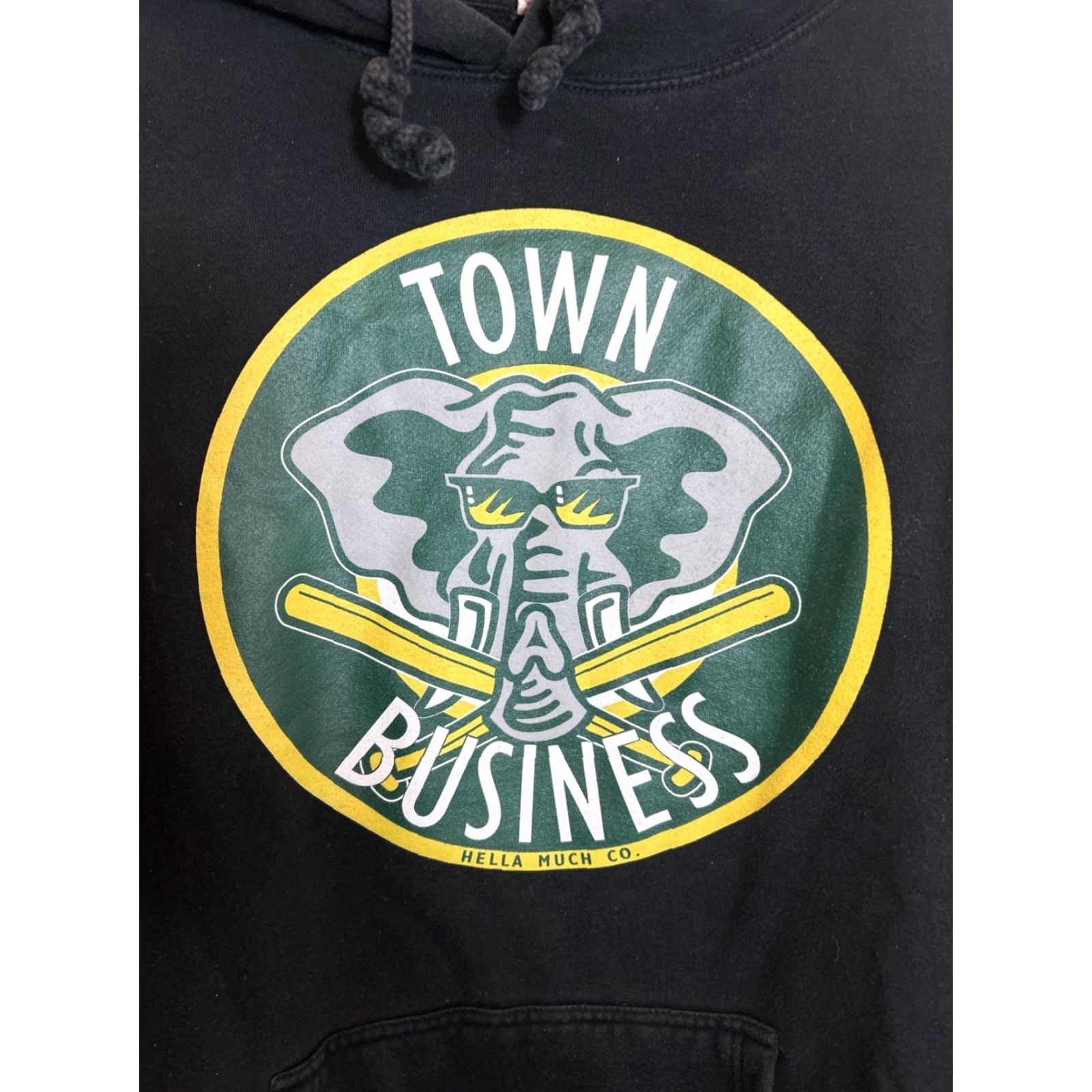 Vintage Hella Much Co Hoodie Pullover Black Size XL Oakland Stomper Town Business Size US XL / EU 56 / 4 - 7 Thumbnail