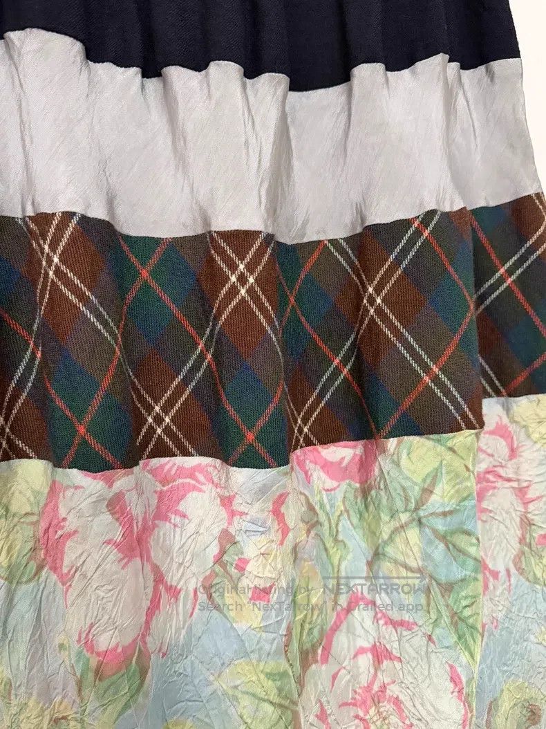 Comme des Garcons Comme des Garcons size S Patchwork Fabric Skirt Size 23" - 4 Thumbnail