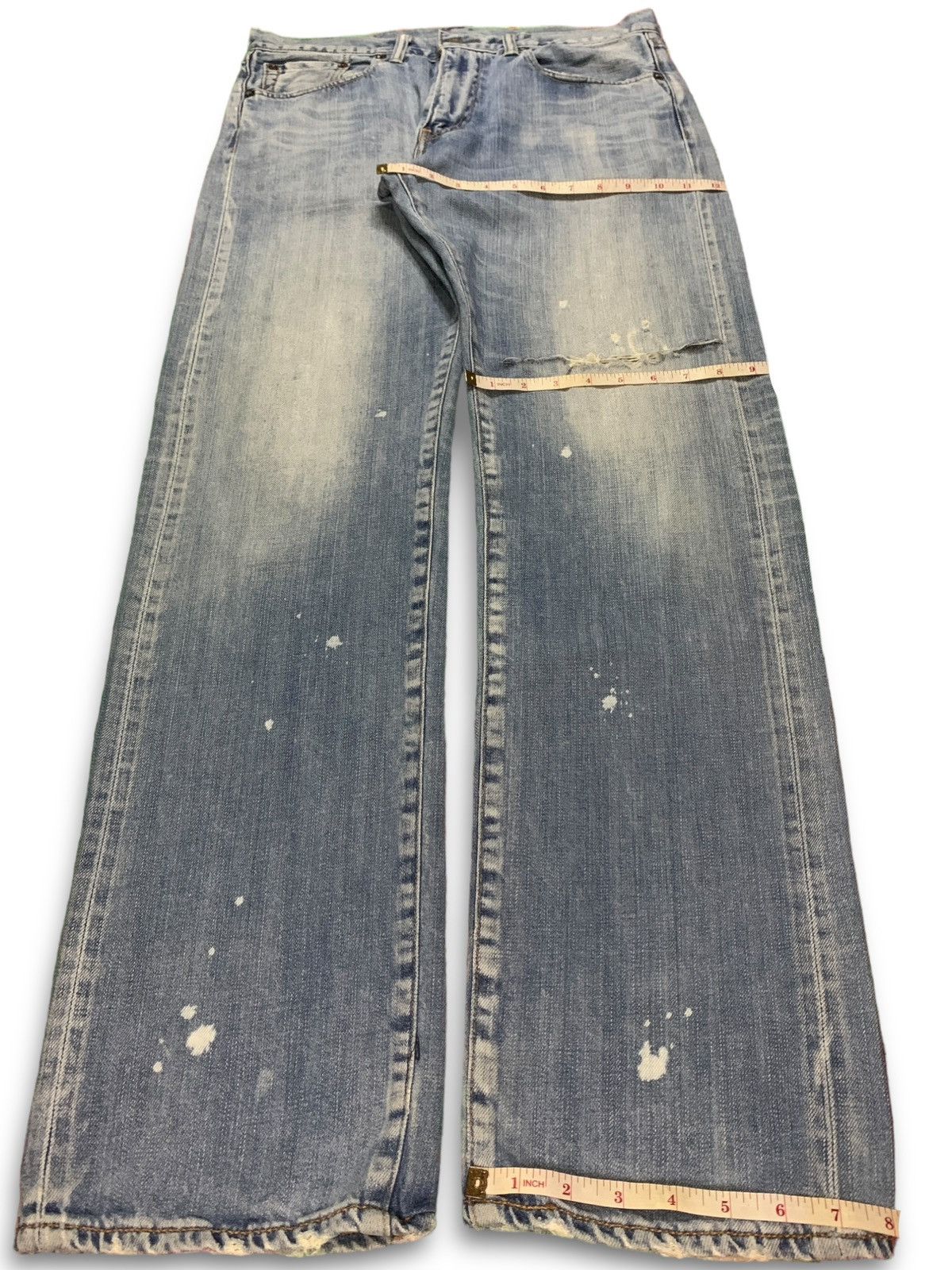 Levi's Vintage Levis 505 Acid Wash Style Distressed Rip Loose Jeans Size US 34 / EU 50 - 13 Thumbnail