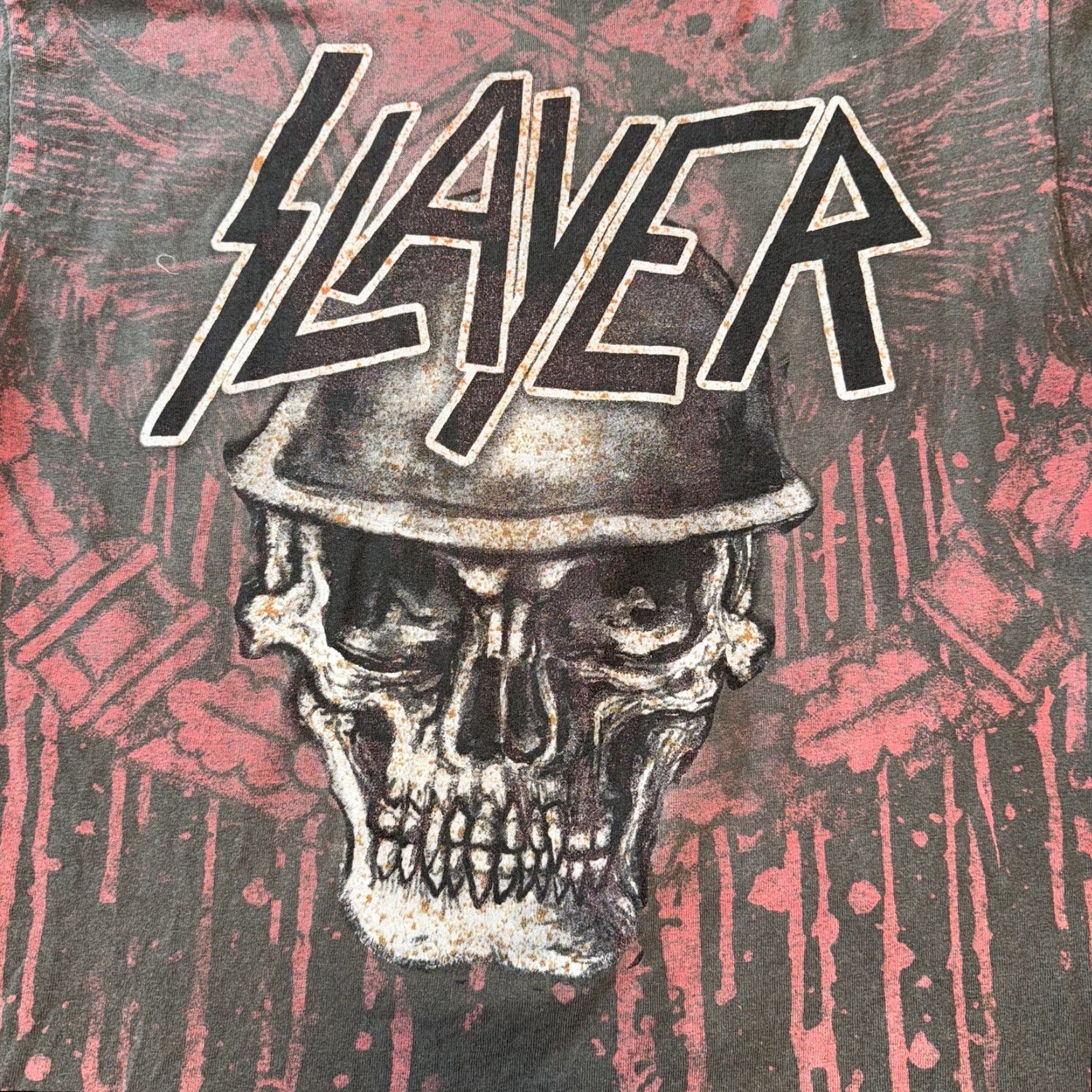 Doublet VINTAGE Slayer T Shirt Size Medium Double Sided Blood Bath Skull Helmet Black Red VTG Size US M / EU 48-50 / 2 - 2 Thumbnail