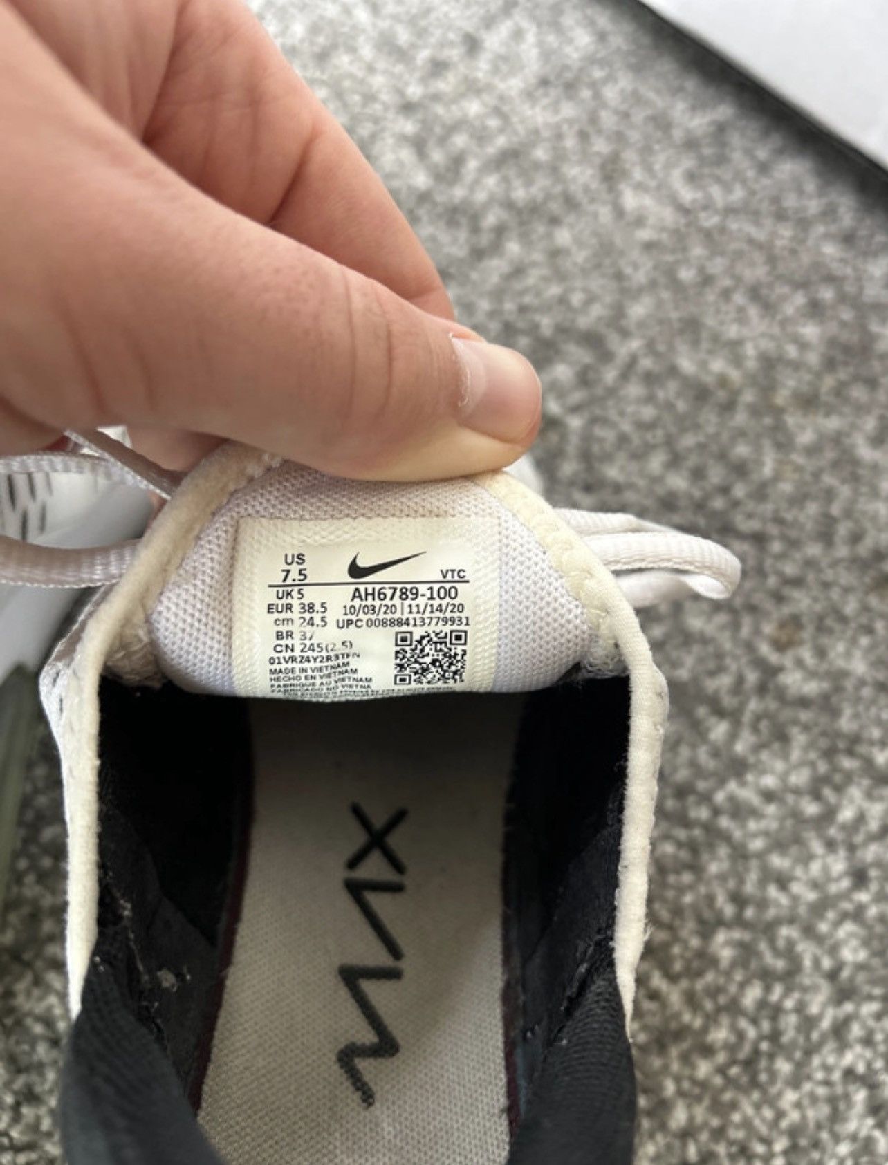 Nike Nike air max 270 white mesh running trainers womens uk 5 Size US 7.5 / IT 37.5 - 6 Thumbnail