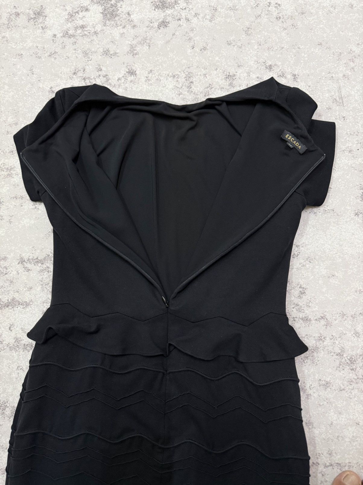 Escada Escada peplum dress with a chevron- pattern skirt Size S / US 4 / IT 40 - 12 Thumbnail