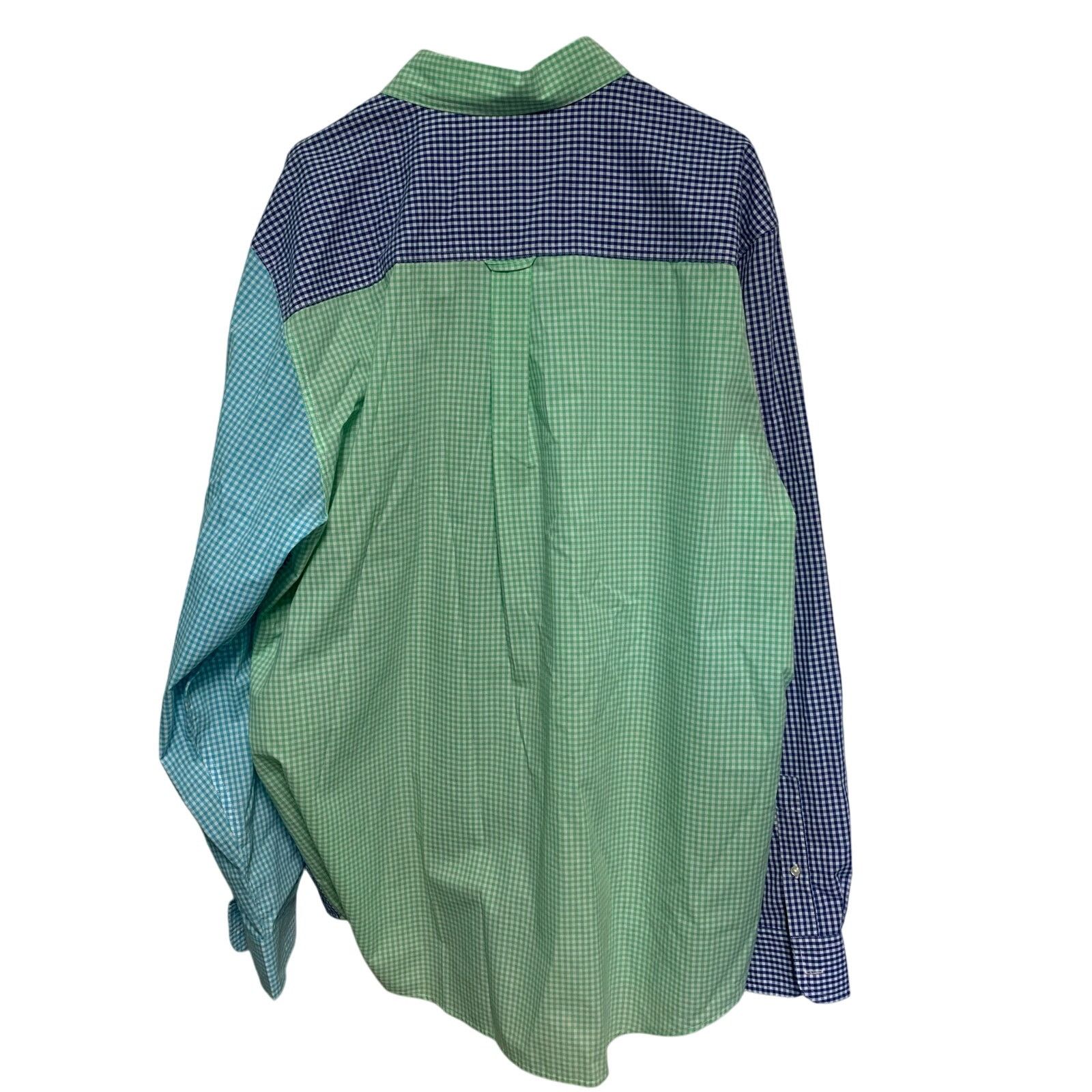 Chaps Chaps Easy Care Men's Color Block Plaid Cotton Shirt XLT Size US XL / EU 56 / 4 - 3 Thumbnail