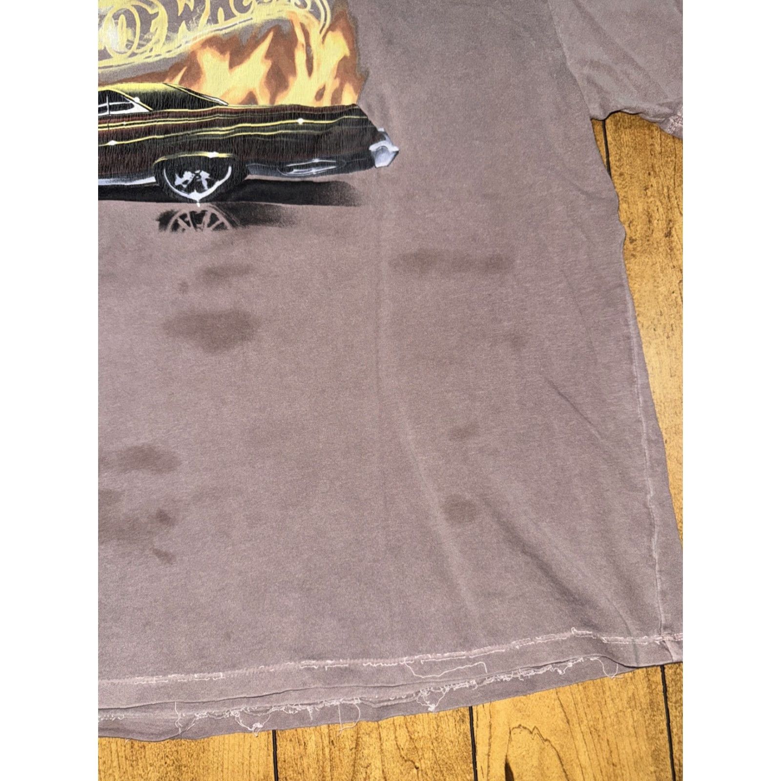 Vintage VINTAGE Forever 21 x Hot Wheels T-Shirt Brown Chevy Nova Flames Large Size US L / EU 52-54 / 3 - 4 Thumbnail