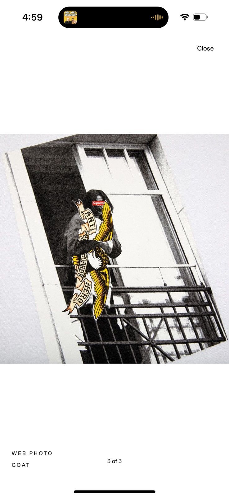Antihero × Supreme Supreme X Anti Hero Balcony T Shirt Size US XL / EU 56 / 4 - 3 Thumbnail