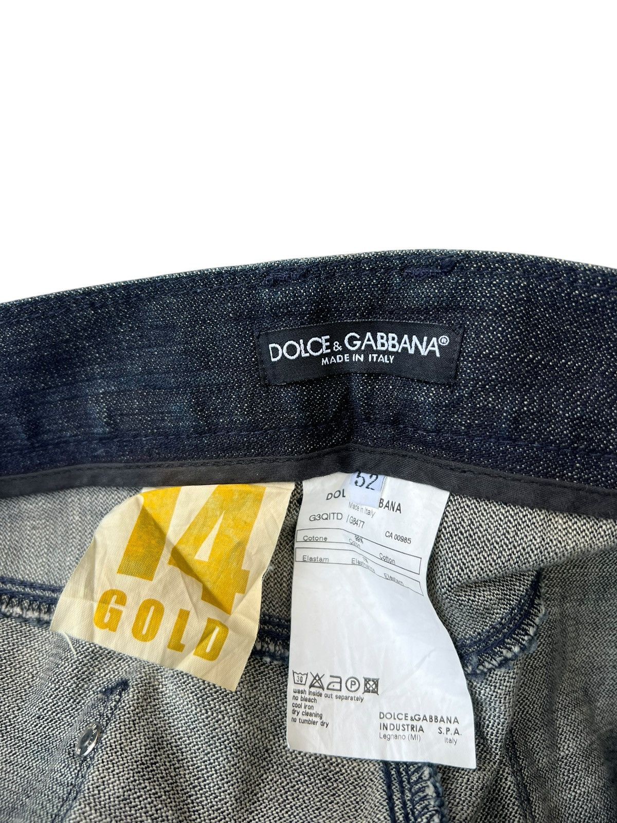 Dolce & Gabbana Vintage Dolce & Gabbana GOLD 14 Stretch Denim Jeans Size US 36 / EU 52 - 24 Thumbnail