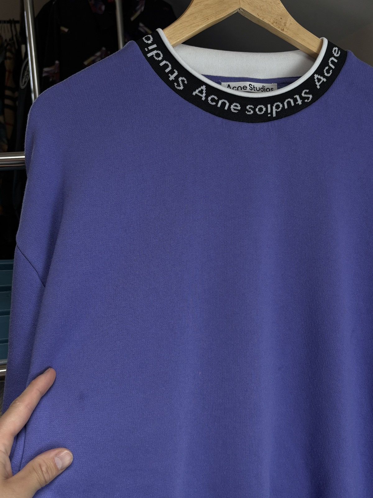 Acne Studios Acne Studios Mock Collar Logo Boxy Sweatshirt Crewneck Size US M / EU 48-50 / 2 - 4 Thumbnail