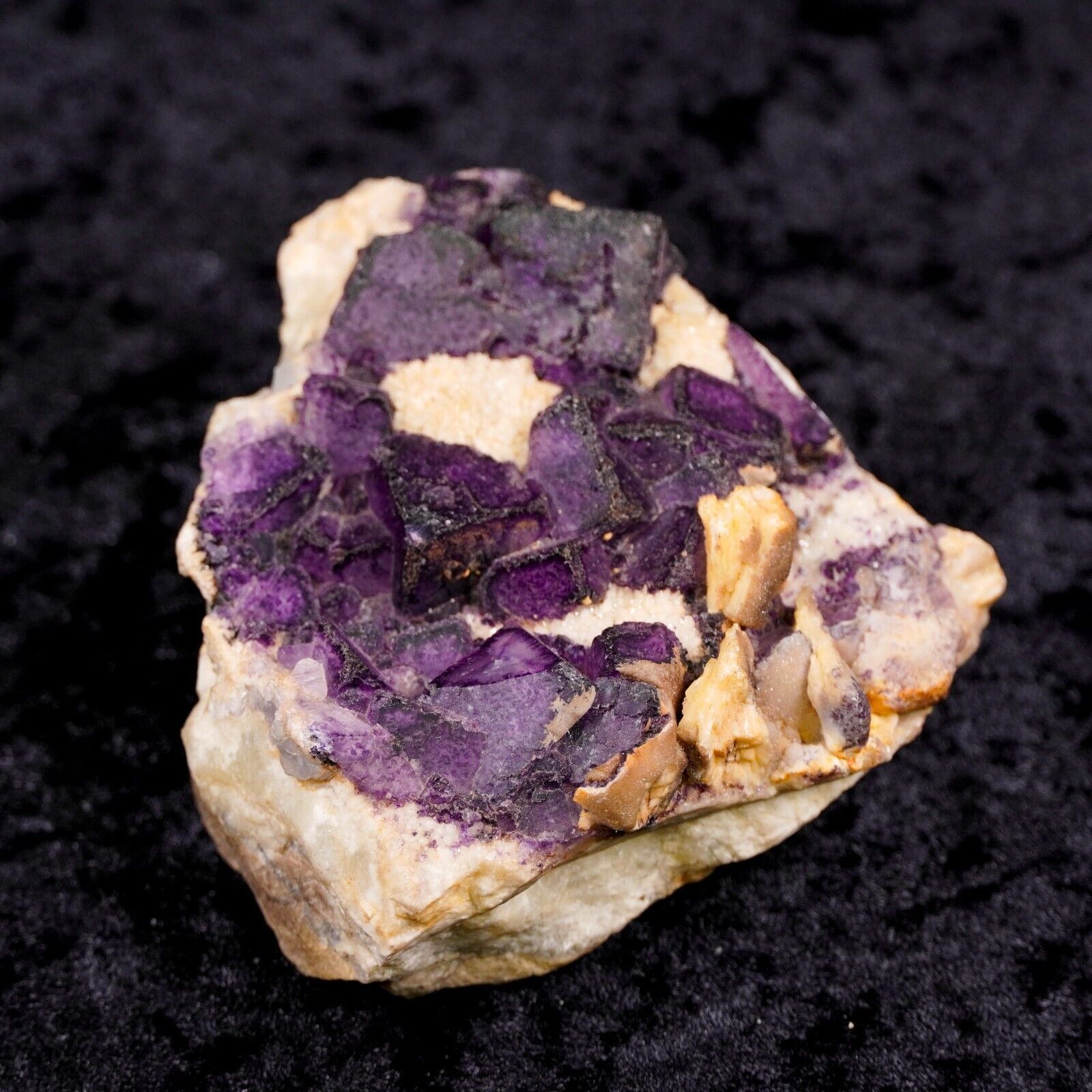 Other Large Purple Flourite Crystal Cluster 3.5" Healing Gemstone Size ONE SIZE - 2 Thumbnail