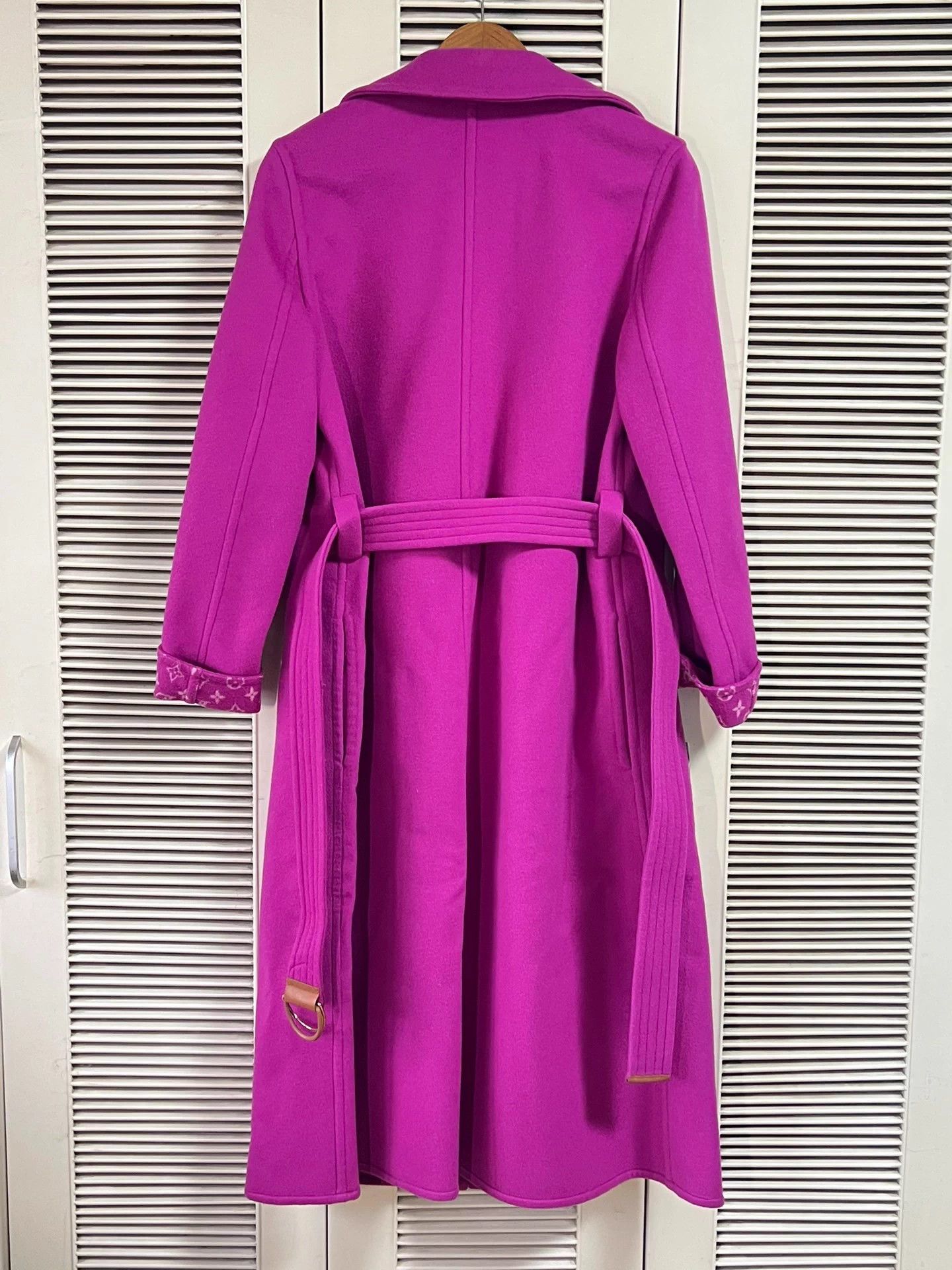 Louis Vuitton LV Women's 38 Purple Monogram Lined Mint Coat Size S / US 4 / IT 40 - 2 Thumbnail