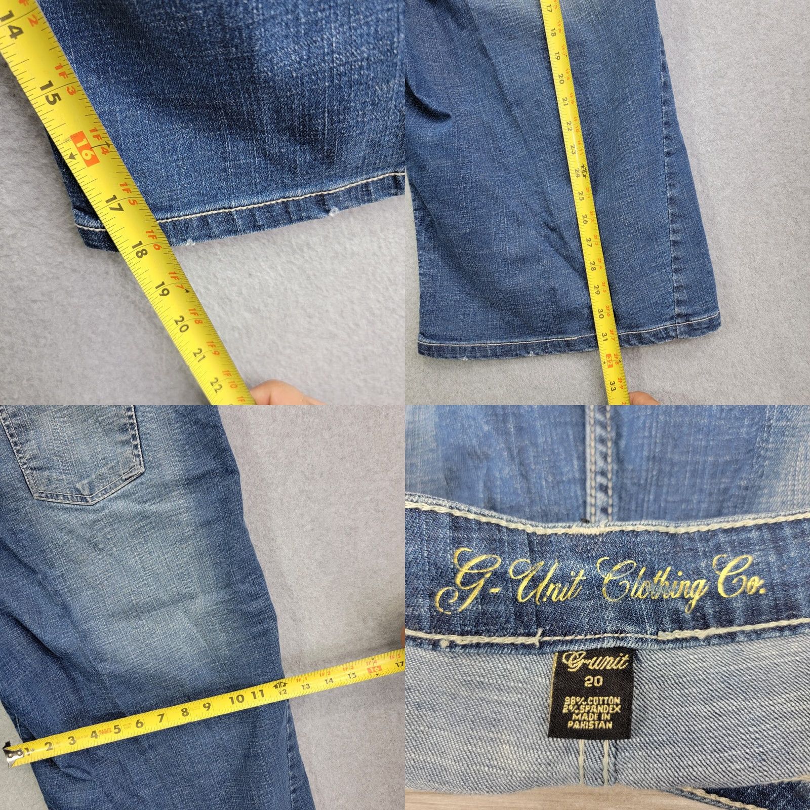 Vintage Vintage G Unit Shorts adult 20 Y2k Hip Hop 50 Cent 44 waist baggy Denim Bermuda Blue G-Unit Shorts Mens Size 42" / US 20 - 9 Thumbnail