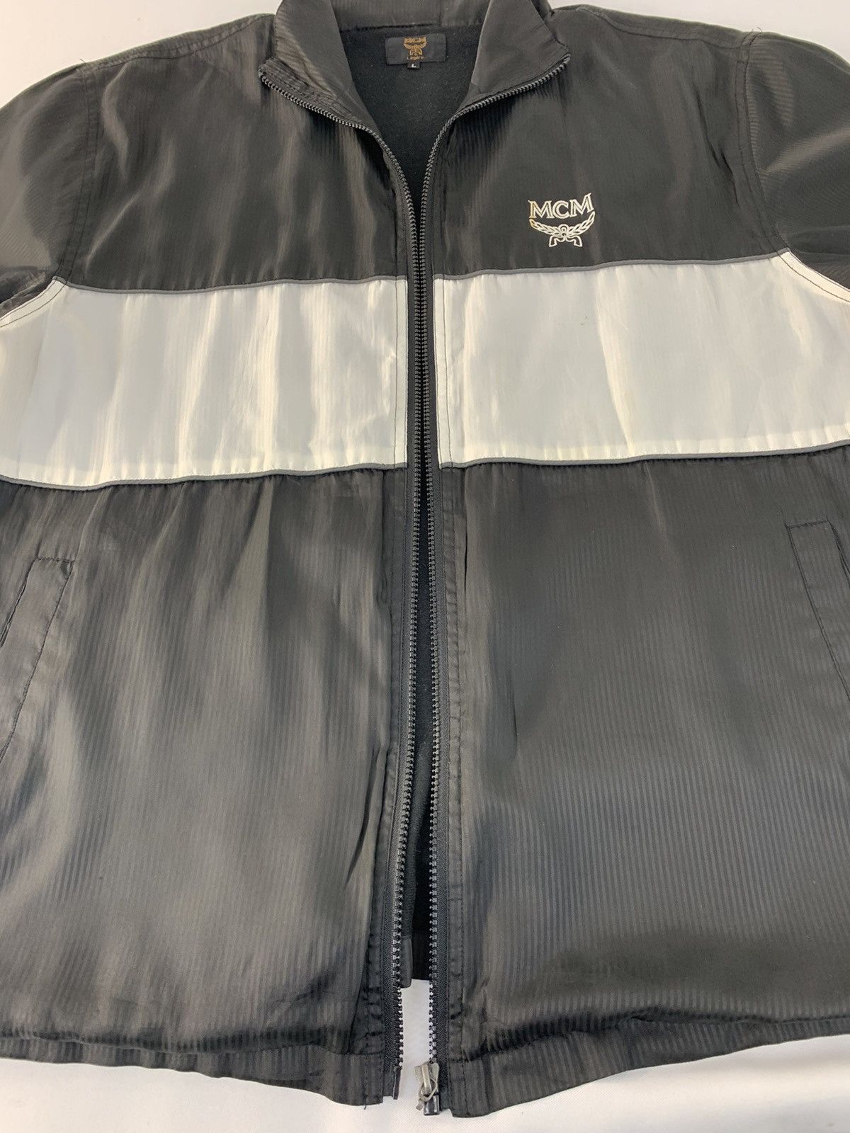 MCM 90s MCM Quilted Hooded Jacket White Block Chest Zipper Size US L / EU 52-54 / 3 - 4 Thumbnail
