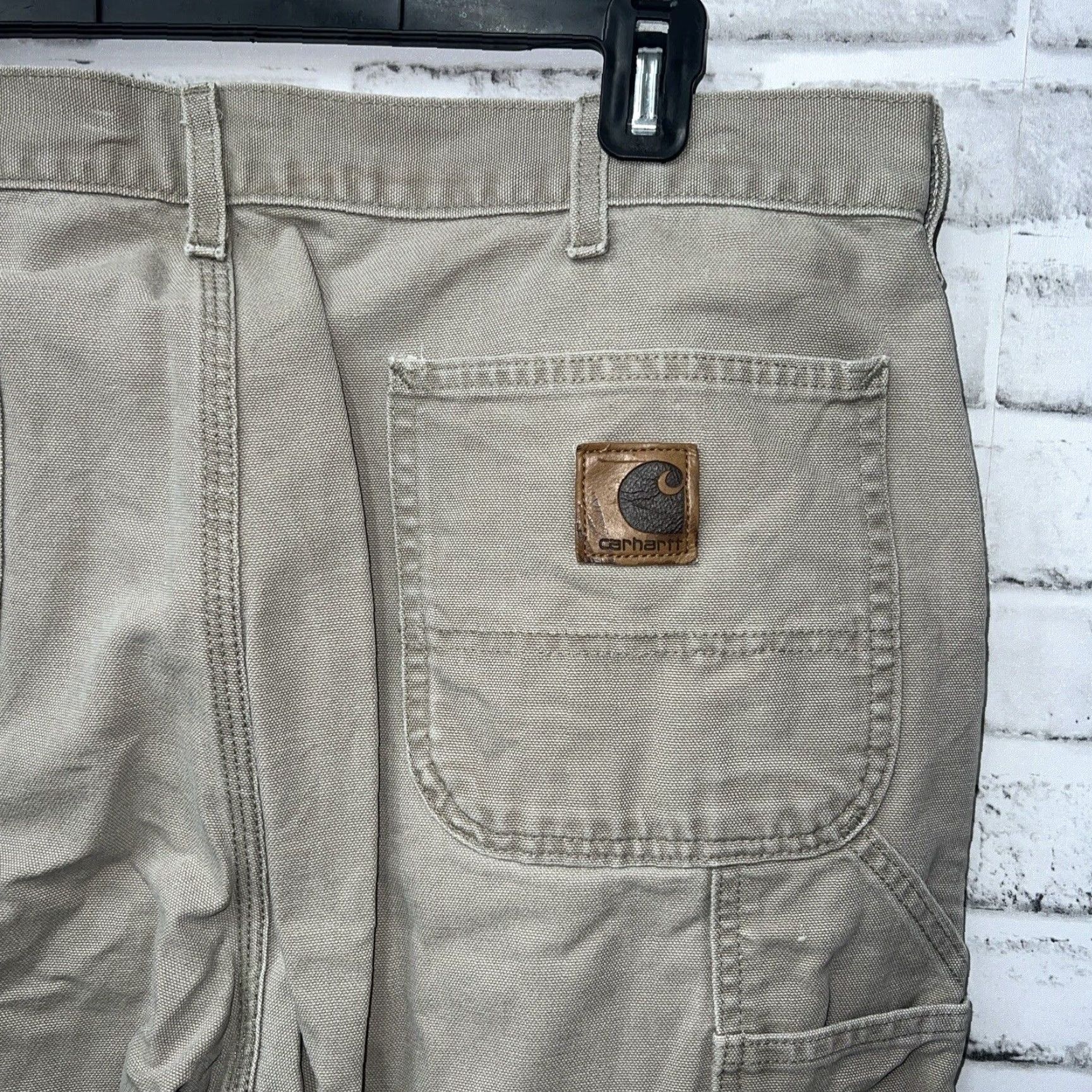 Carhartt VINTAGE Carhartt 1889 Beige Pants Men 38x32 Khaki Regular Inseam 32 Mens Clothing Size US 38 / EU 54 - 3 Thumbnail