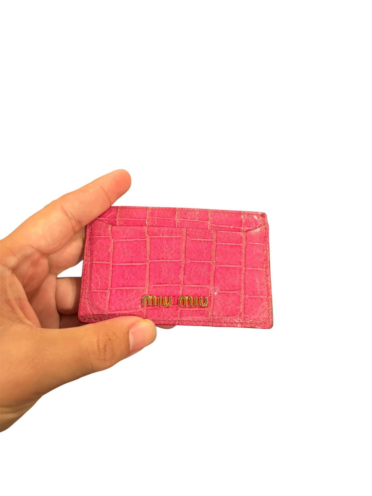 Miu Miu embossed croc leather cardcase Size ONE SIZE - 2 Thumbnail