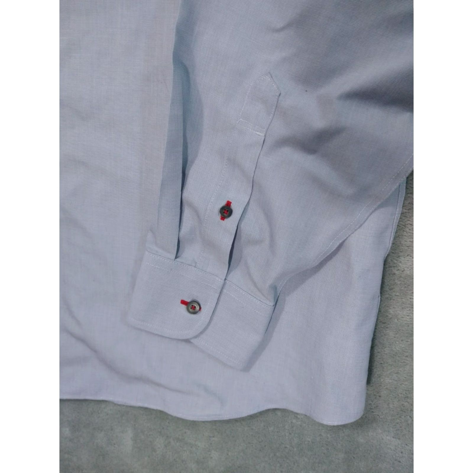 UNTUCKit UNTUCKit Shirt Mens 2XL Gray Relaxed Long Sleeve Button Up Wrinkle Resistant Cotton Solid Classic Button-Up Mens Size US XXL / EU 58 / 5 - 3 Thumbnail