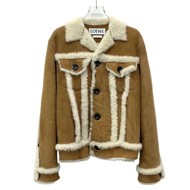 Loewe Loewe Brown Shearling Women's Jacket 0089 Size S / US 4 / IT 40 - 1 Thumbnail