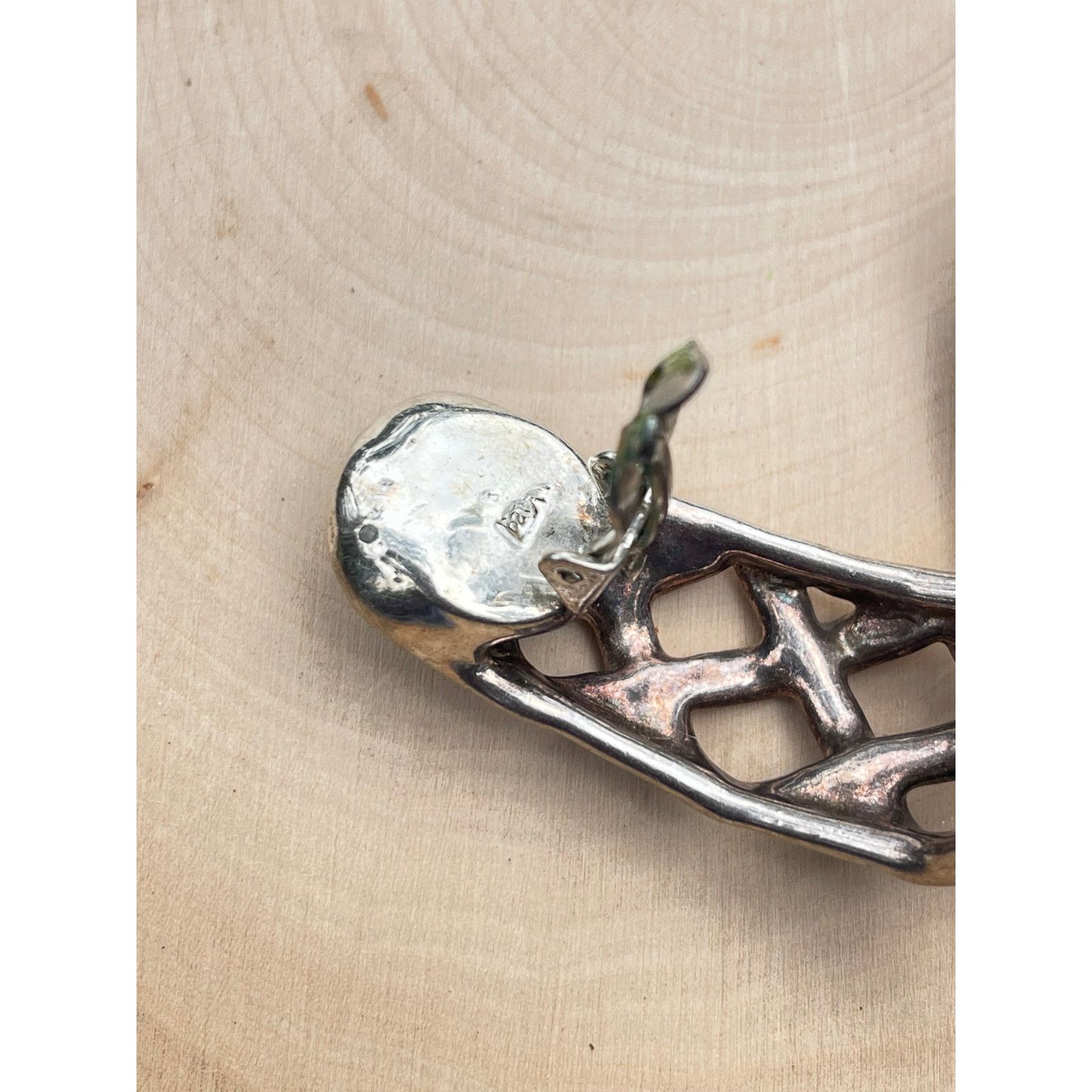 Vintage Bat Ami Signed Earrings Sterling Silver - Clip On Size ONE SIZE - 4 Thumbnail