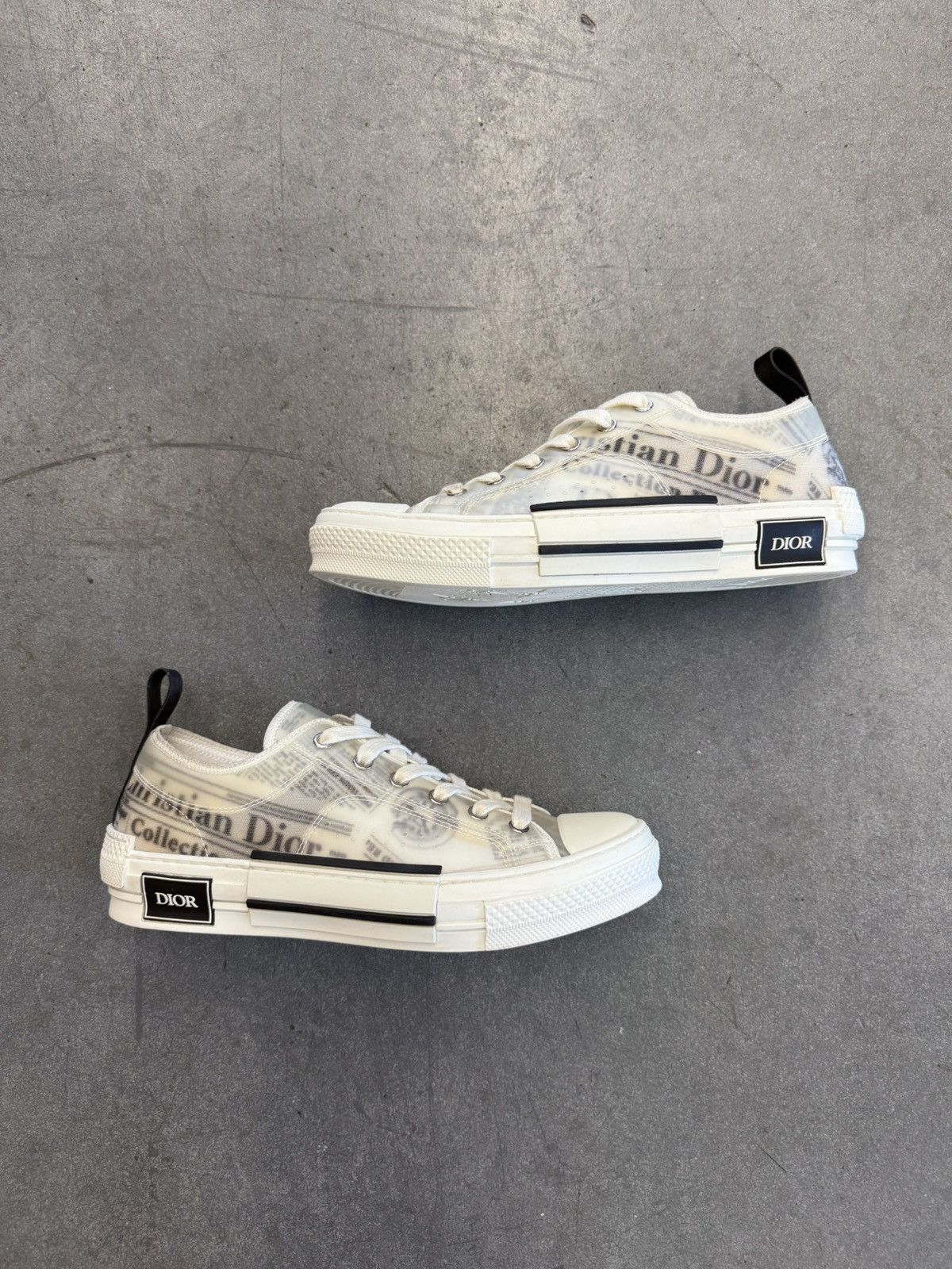 Dior Dior Daniel Ansham Newspaper Two Tone Oblique Mesh Low Top Size US 7 / EU 40 - 1 Thumbnail