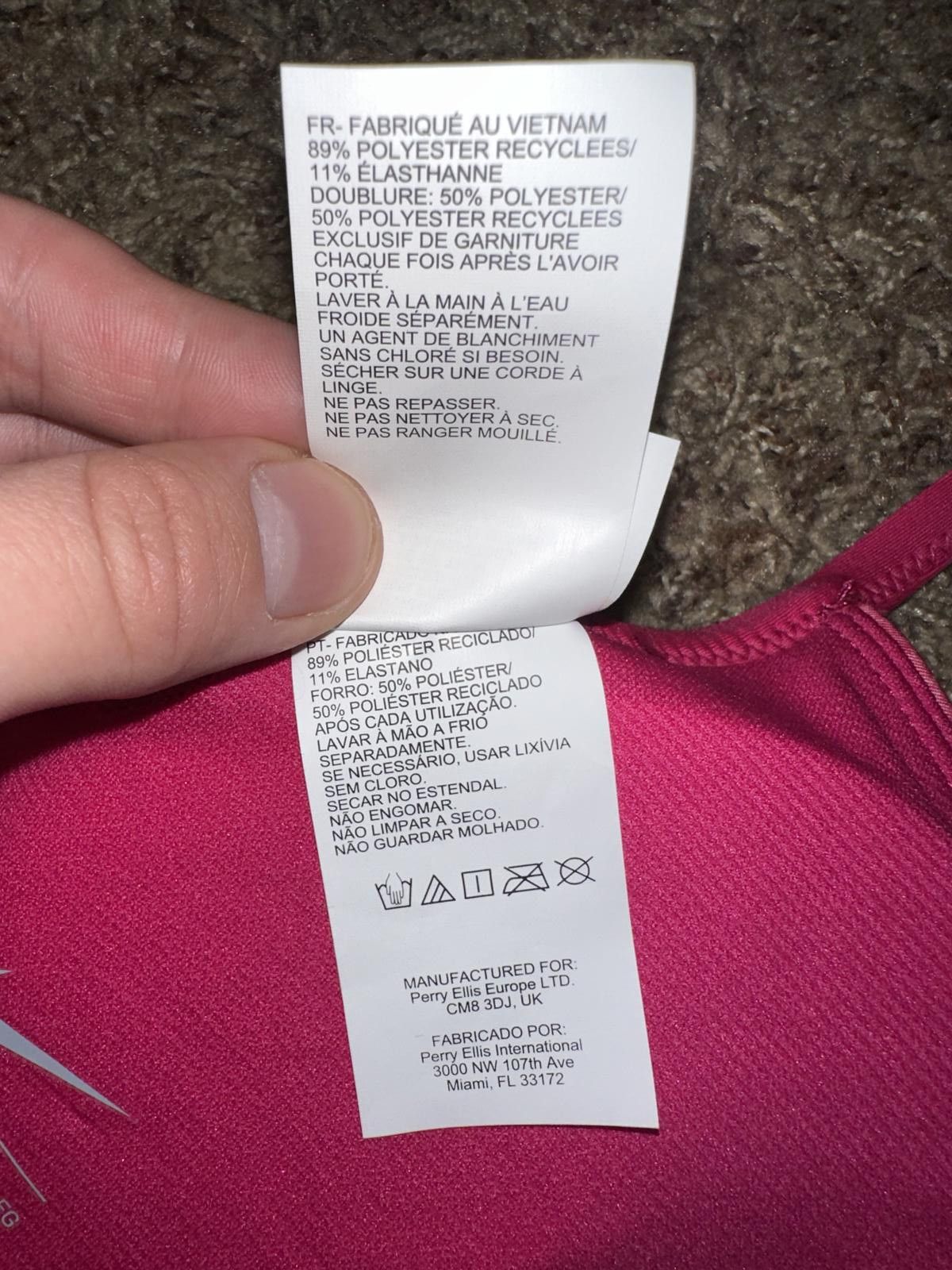 Nike Nike Stretch Crossback Lined Swimsuit Top Fireberry Size ONE SIZE - 5 Thumbnail