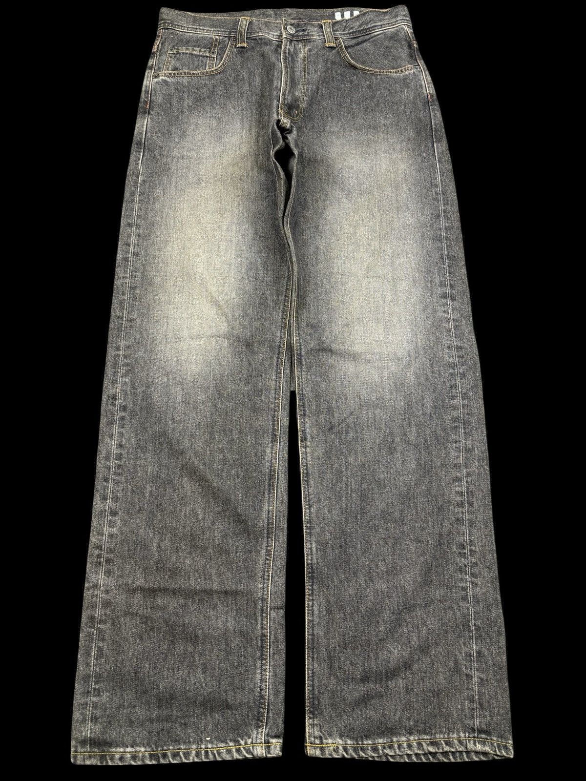 Edwin 💥90s Extra Baggy💥Vintage Edwin Rusty Black Wash Denim F839 Size US 33 - 1 Thumbnail
