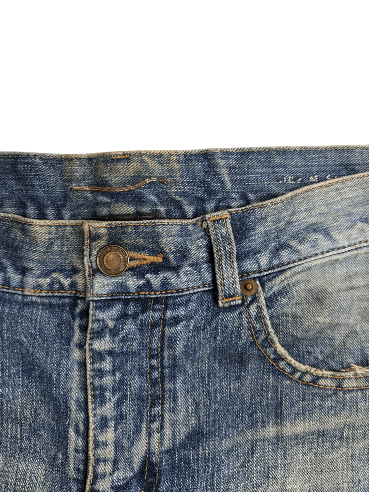 Saint Laurent Paris AW 17 University Distressed Light Wash Size US 32 / EU 48 - 5 Thumbnail