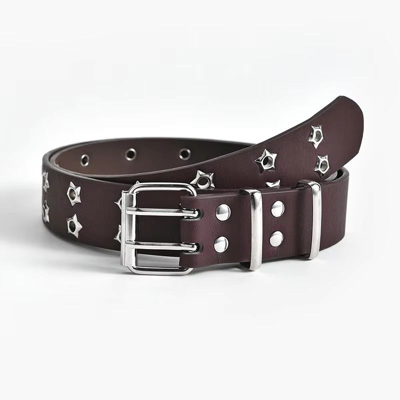 Jewelry Coffee Black Punk Style Chain Belt Adjustable Hollow Star Size ONE SIZE - 1 Thumbnail