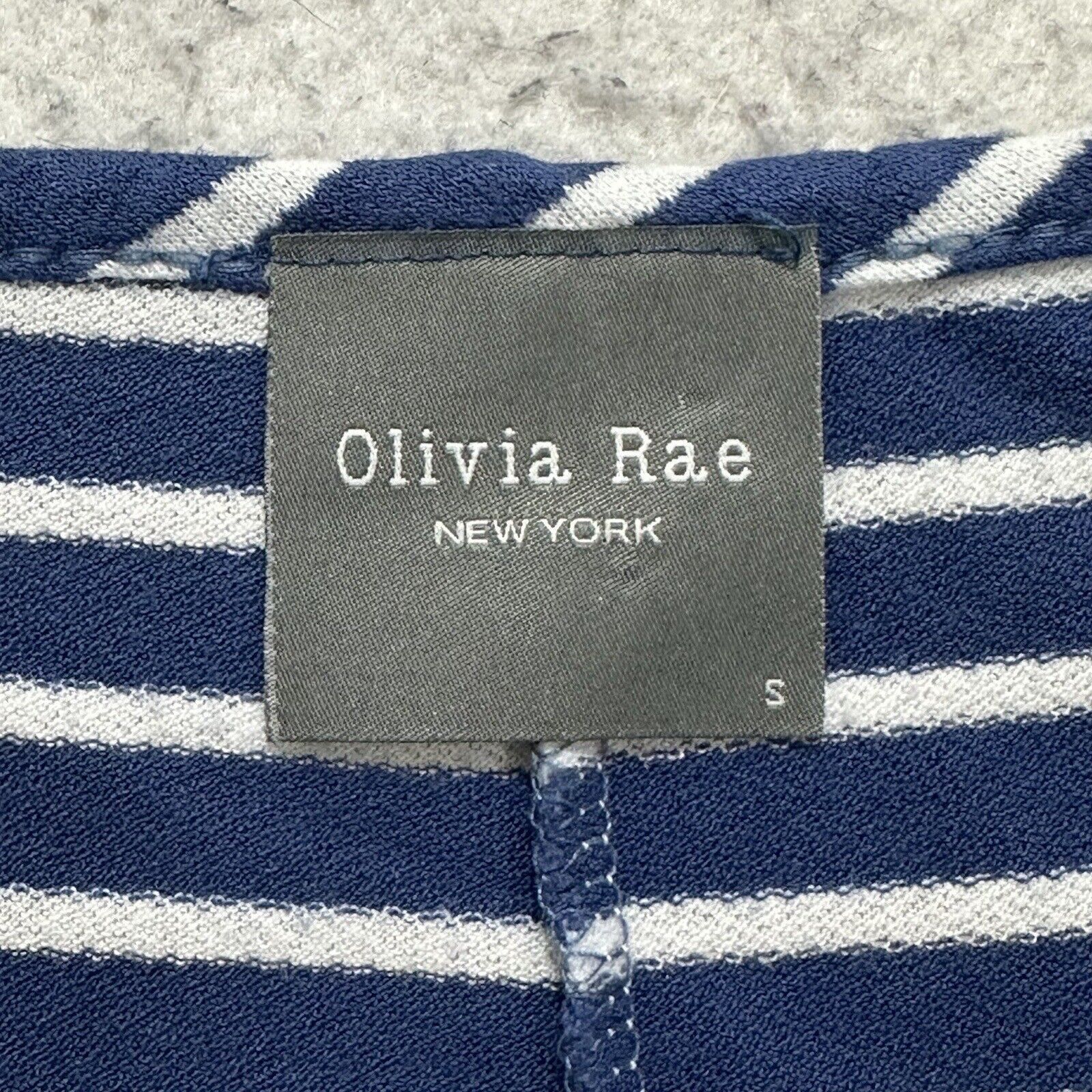 Other Olivia Rae Small Short Sleeve Shift Maxi Dress Blue Striped Size S / US 4 / IT 40 - 3 Thumbnail