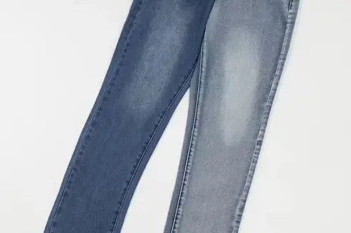 Japanese Brand Two tone colour Blue Slim fit jeans Size US 31 - 3 Thumbnail