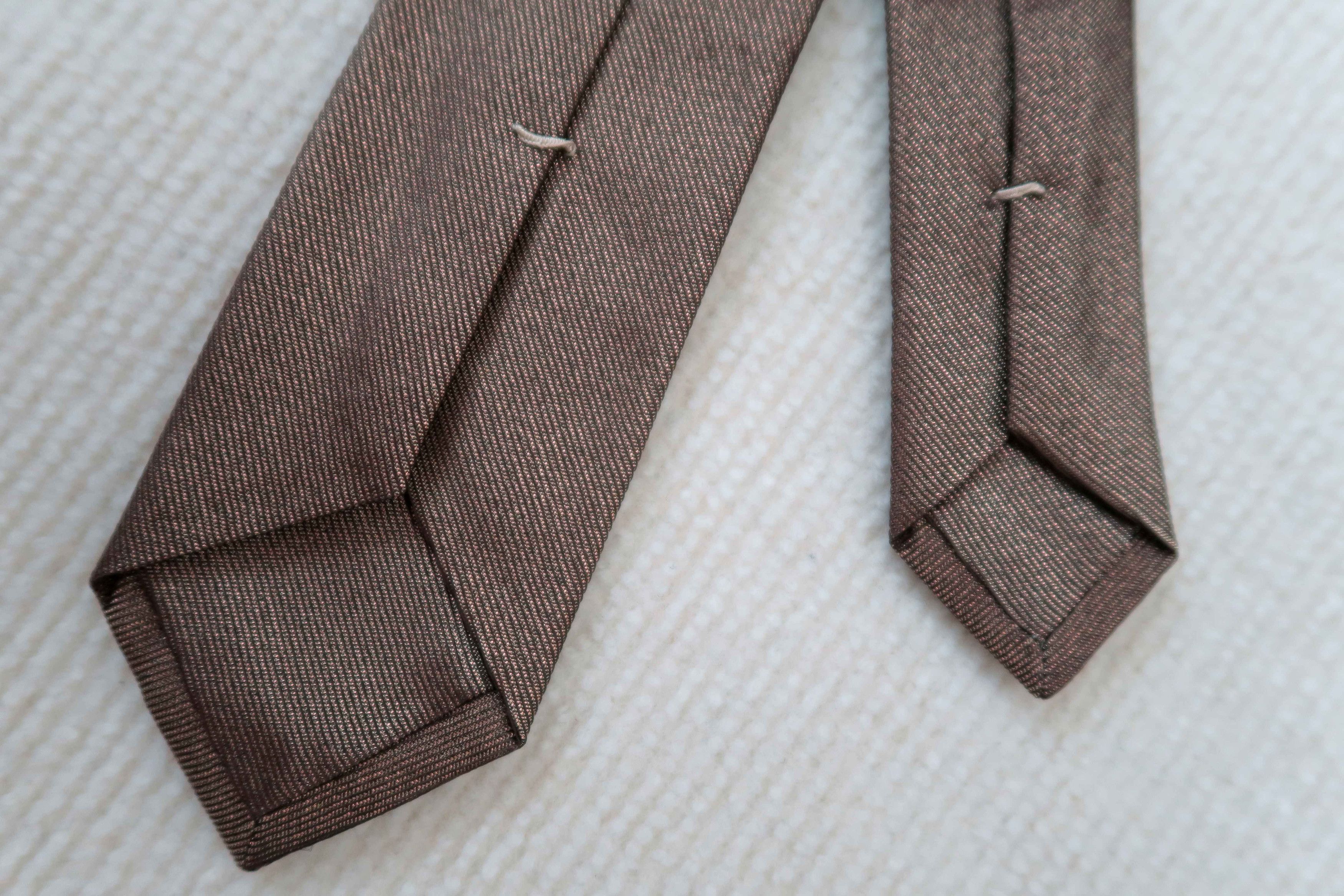 Prada Prada Rare Bronze Shimmer Silk Tie Size ONE SIZE - 7 Thumbnail
