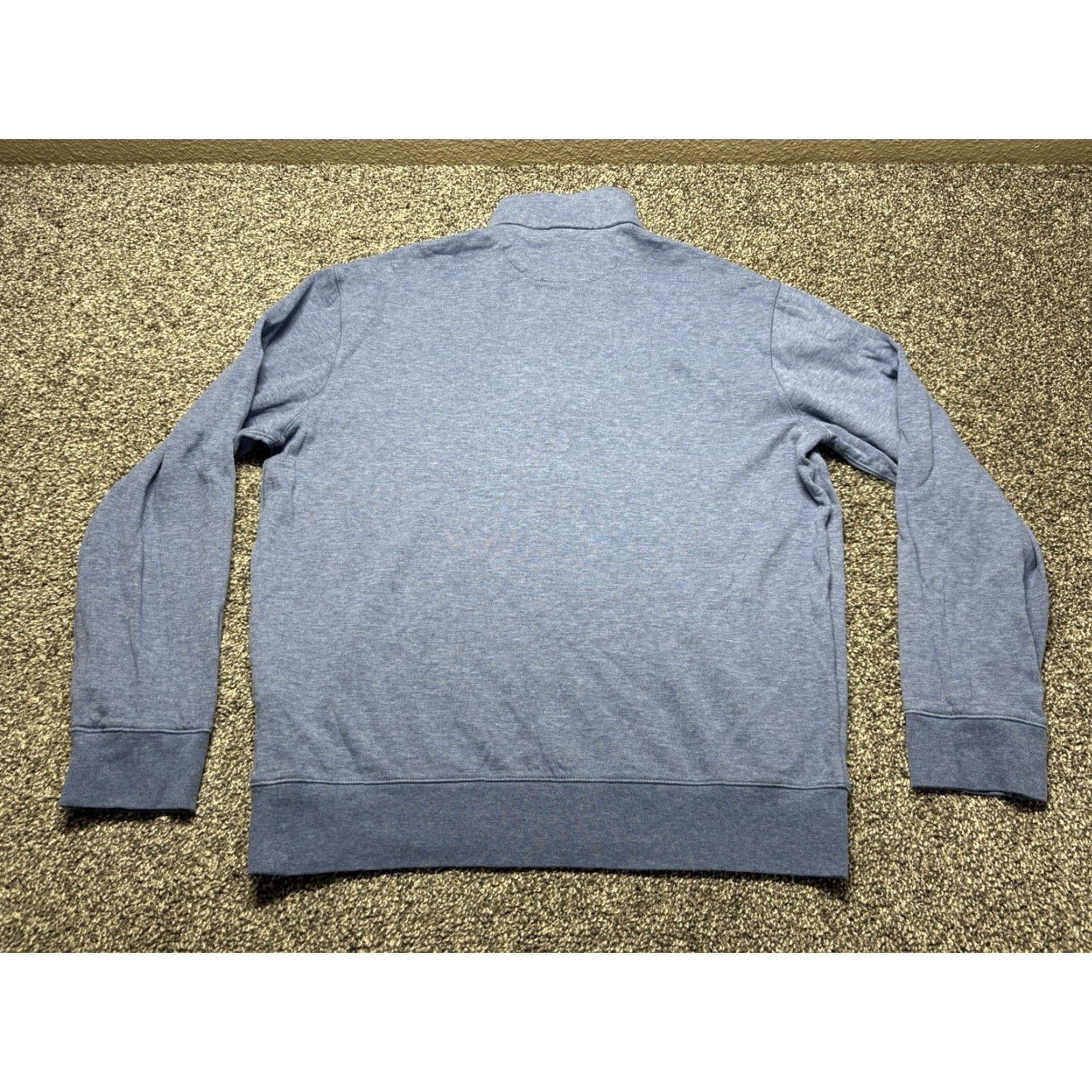 Polo Ralph Lauren Polo Ralph Lauren Sweater Quarter Zip Pullover Mens M Blue Cotton 1/4 Zip Pullover Mock Neck Knit Buttonless Logo Zipper Size US M / EU 48-50 / 2 - 2 Thumbnail