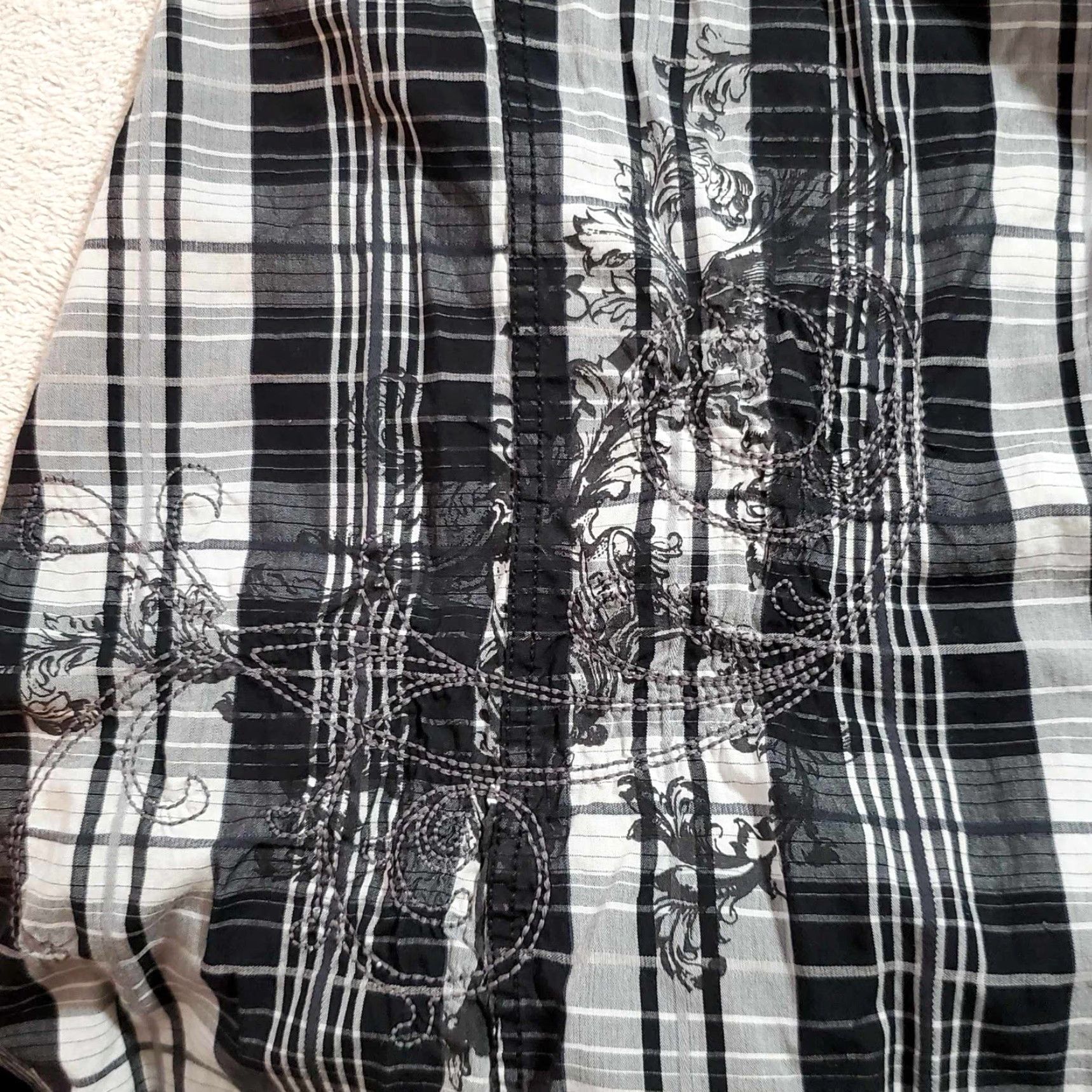 Vintage Sinister City Button Up Y2K Long Sleeve Mens Medium M Size US M / EU 48-50 / 2 - 2 Thumbnail
