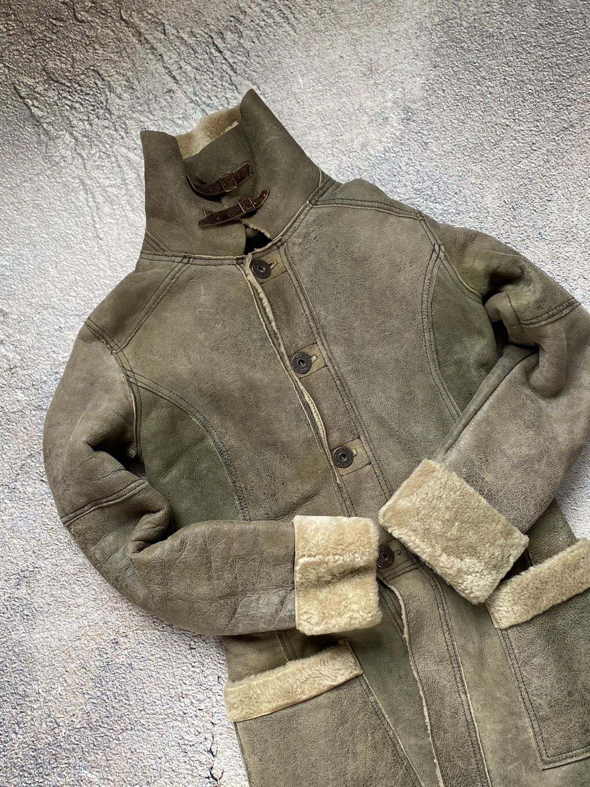 Diesel × Vintage Vintage jacket Diesel Sheepskin coat STAFF PIK Size S / US 4 / IT 40 - 4 Thumbnail