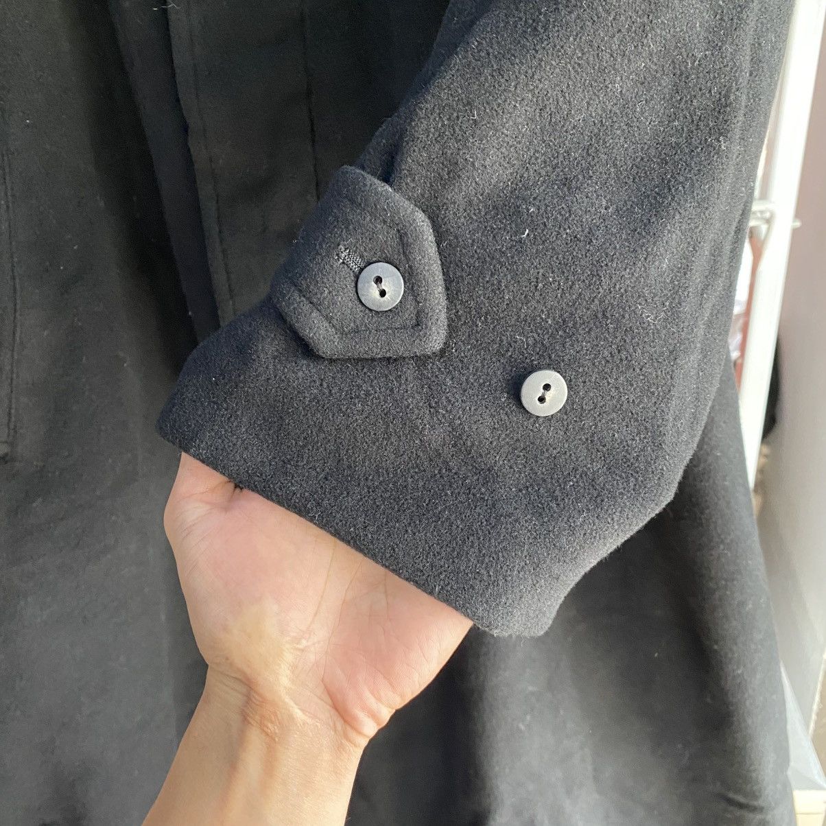 Moschino VINTAGE RARE‼️Moschino Uomo Black Wool Coat Japan Size L Size US L / EU 52-54 / 3 - 8 Thumbnail