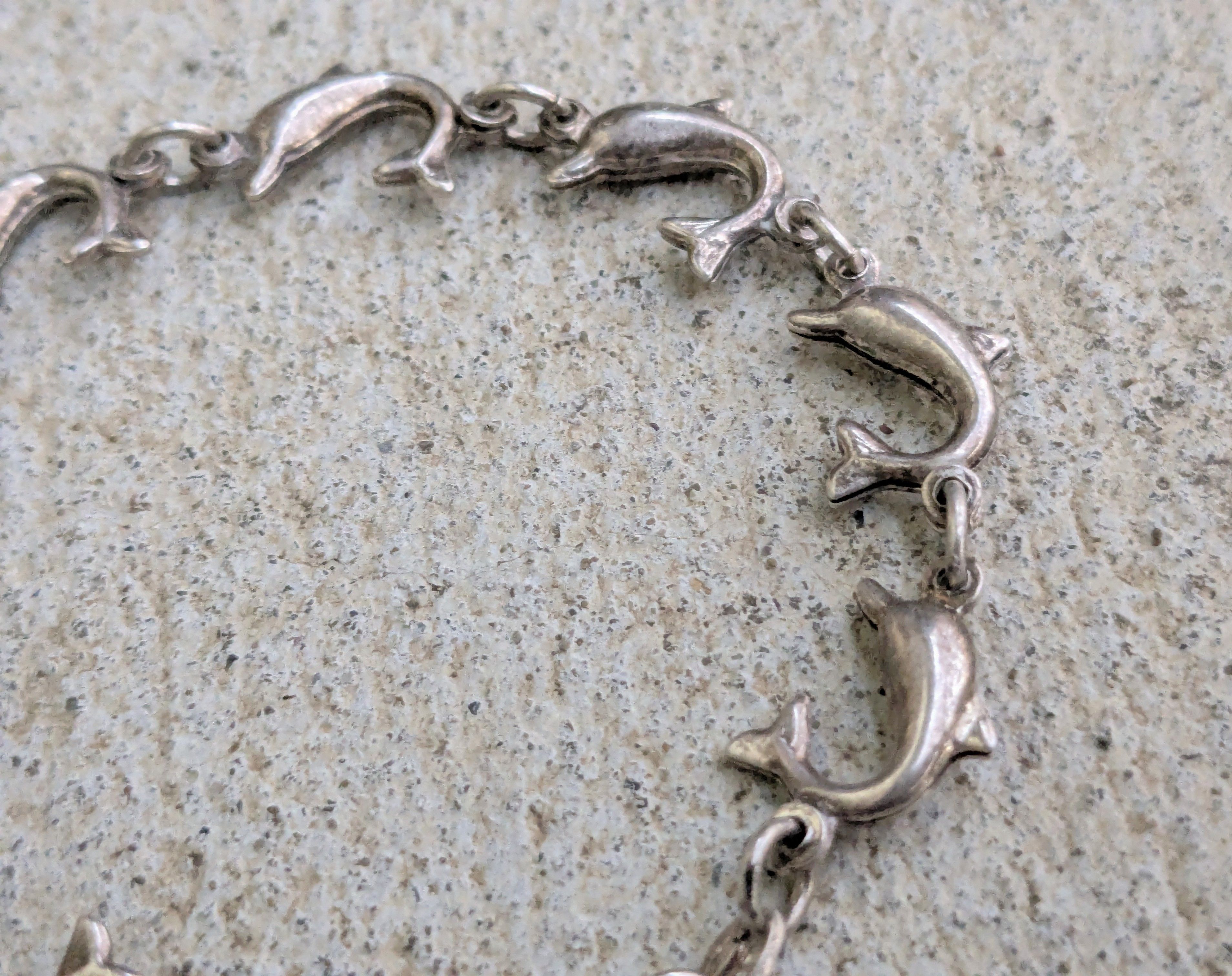 Jewelry × Vintage Vintage Sterling Silver Bracelet Dolphin 7.25" Animal Y2K Size ONE SIZE - 5 Thumbnail