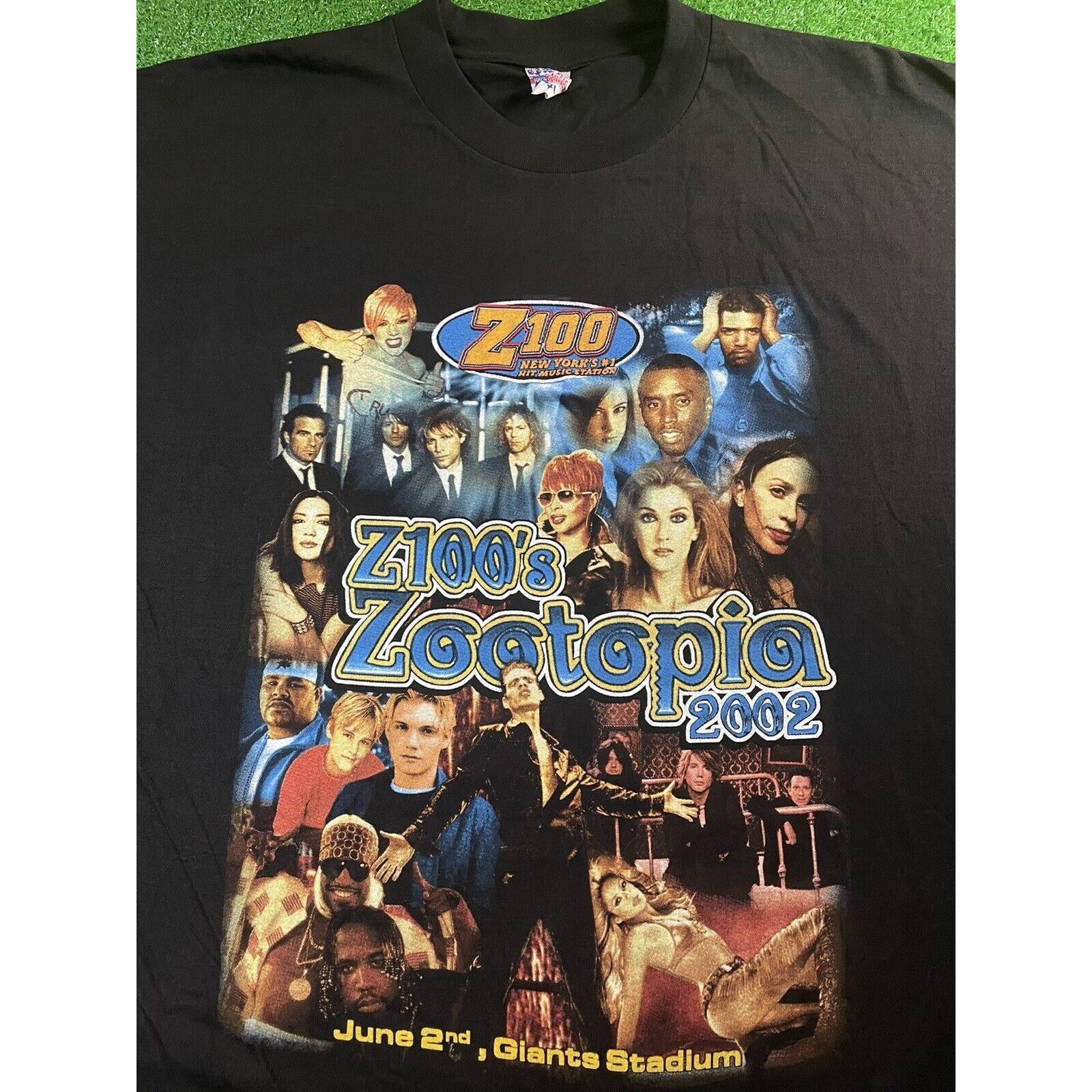 image of Vintage Y2K 2002 Z100 Utopia Summer Jam XL Black Rap T Shirt, Men's