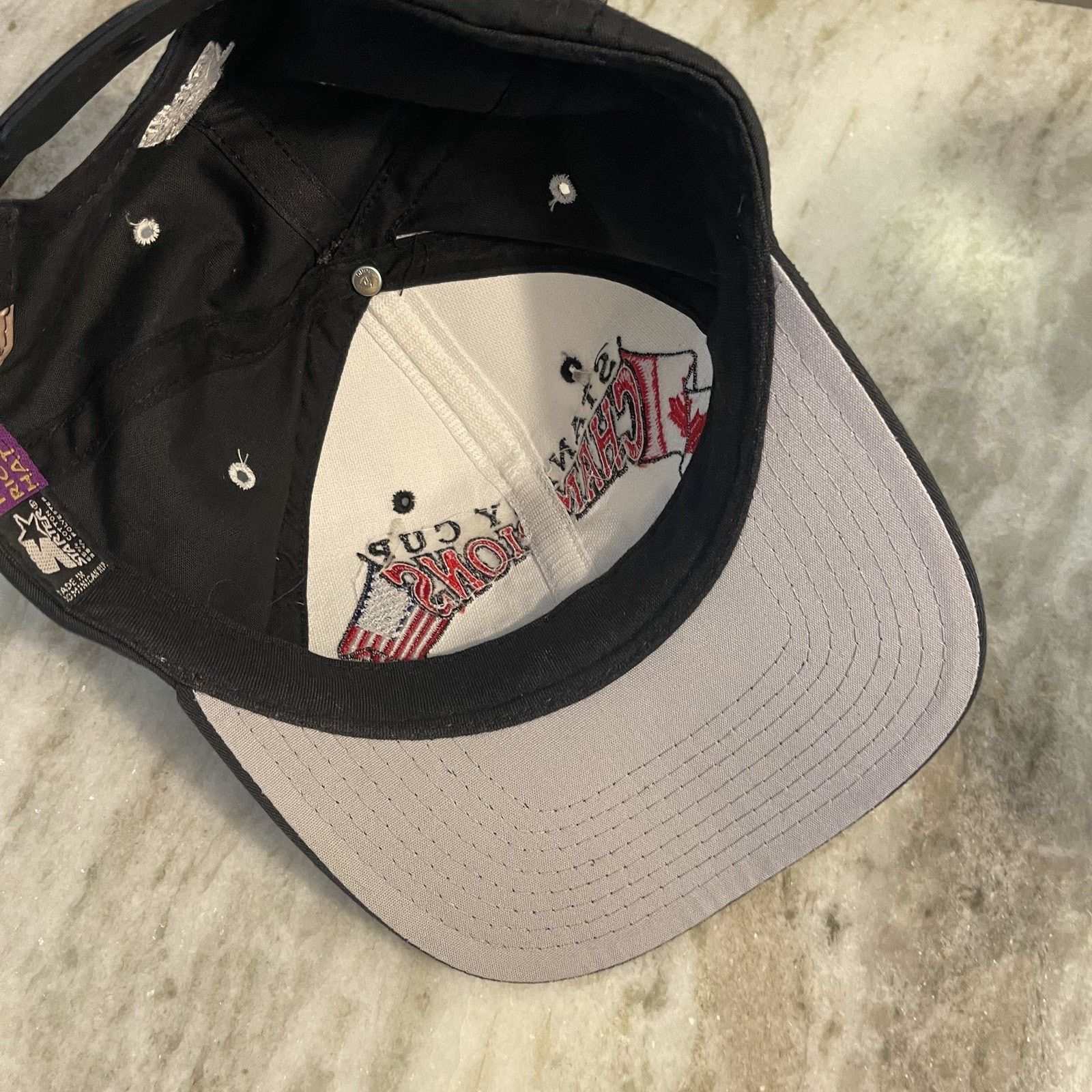 Starter Vtg New Jersey Devils Hat Snap Back Stanley Cup Starter 90s Size ONE SIZE - 7 Thumbnail