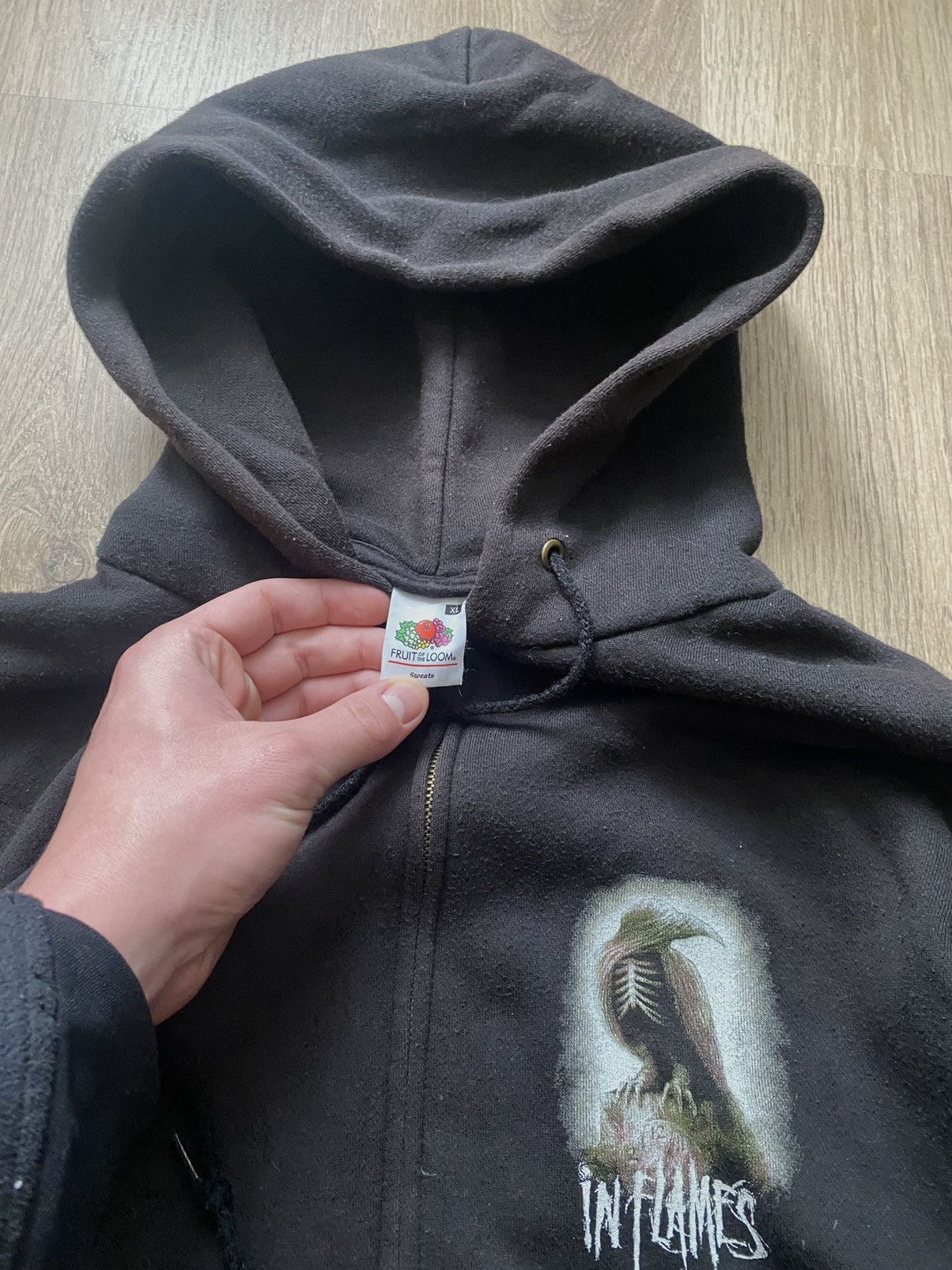 Band Tees Vintage hoodie In Flames band rock rare 2000 merch hoodie Size US XL / EU 56 / 4 - 5 Thumbnail