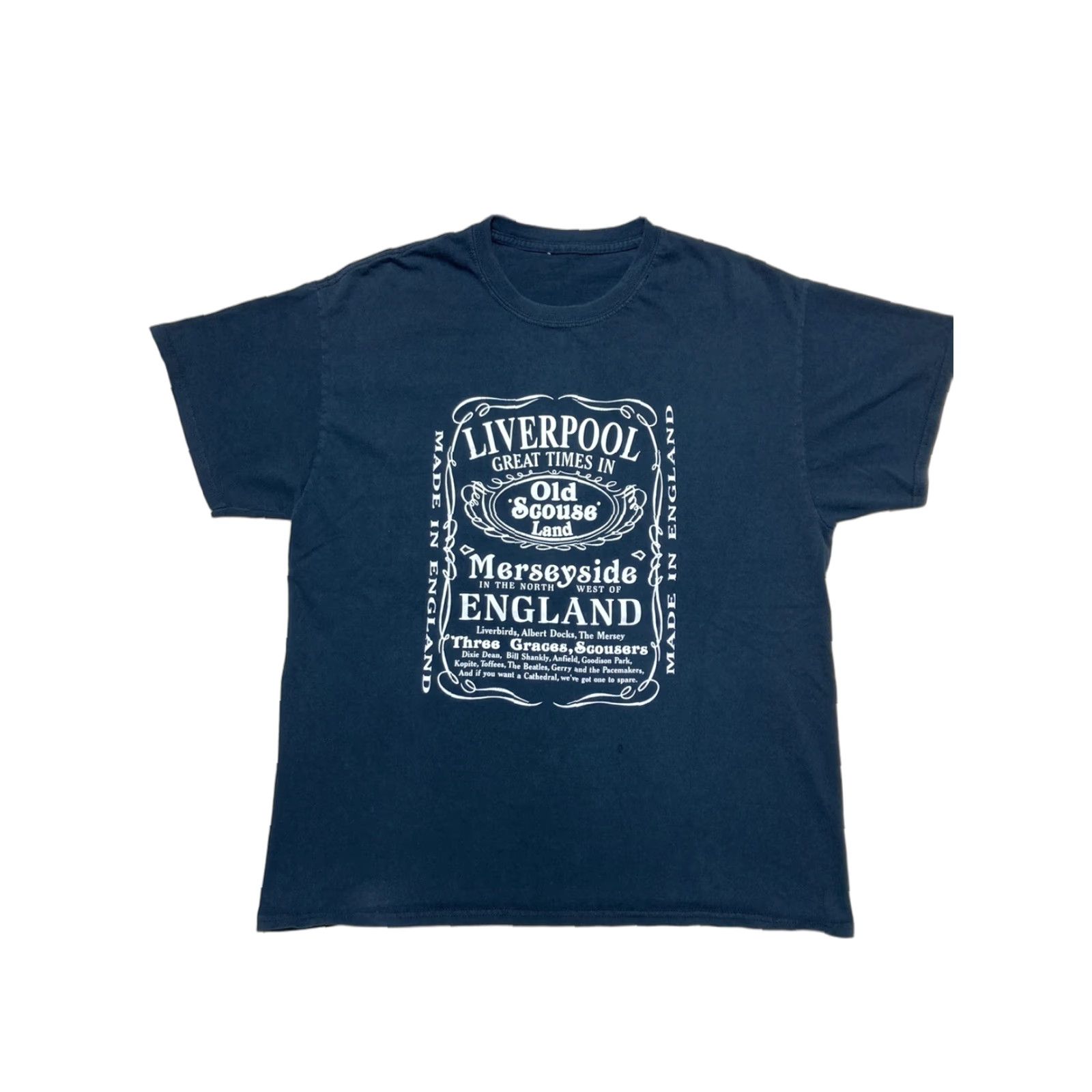 Vintage VINTAGE Liverpool England graphic T-Shirt Men L Black 21” Pit to Pit 27” Length Y2K Hot Topic Jack Daniels | Shirt Size US L / EU 52-54 / 3 - 1 Thumbnail