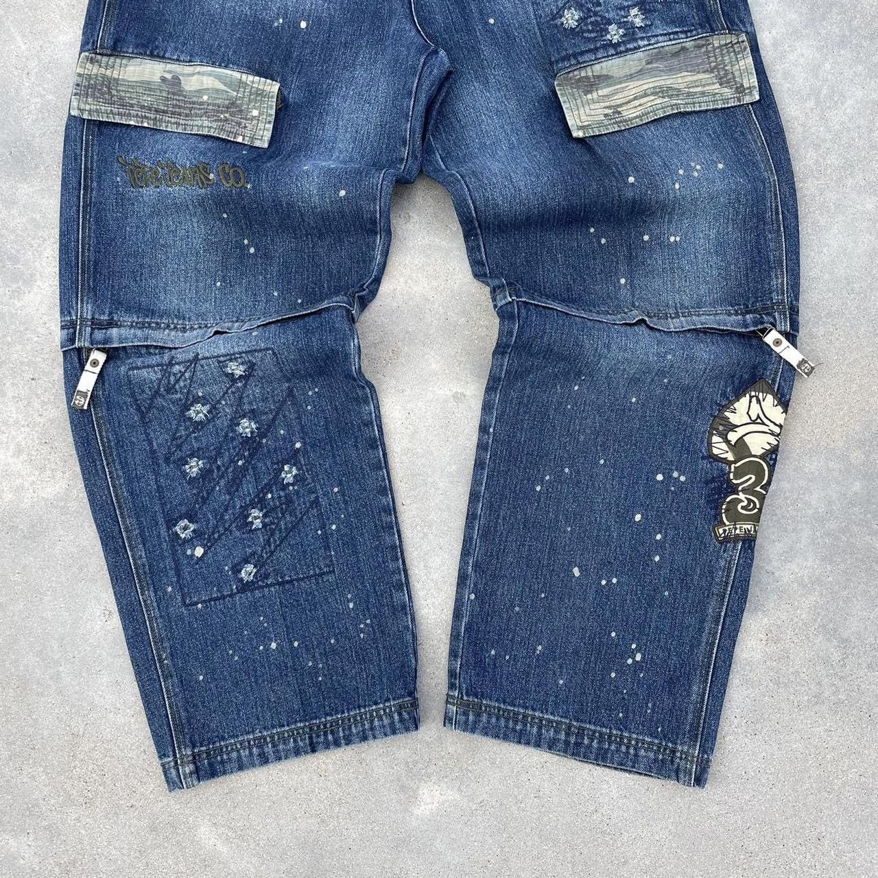 Japanese Brand × Vintage Crazy vintage Y2K baggy PEPE jeans cyber grunge skater pants Size US 38 / EU 54 - 3 Thumbnail