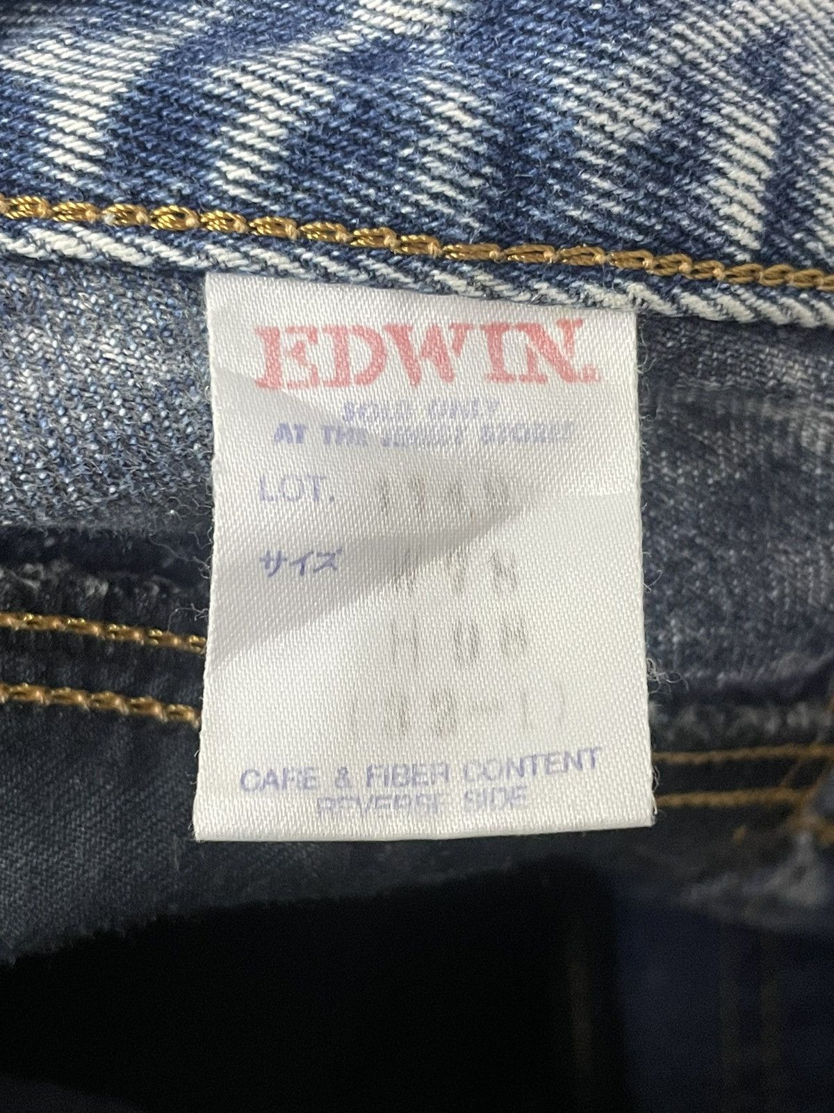 Edwin × Japanese Brand × Vintage Vintage 90s Edwin Big Tab Baggy Stone Wash Jeans Size US 30 / EU 46 - 13 Thumbnail