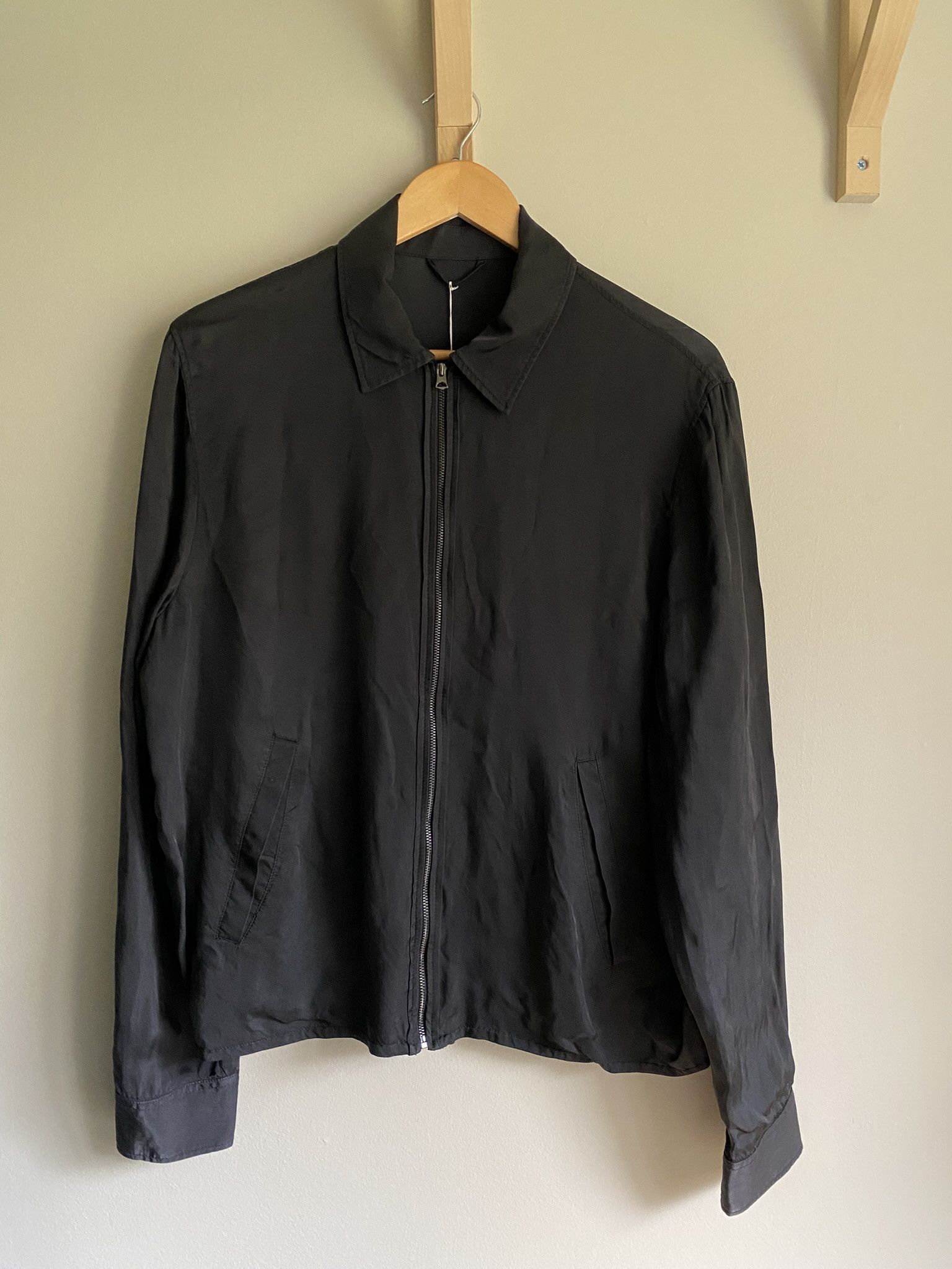 Acne Studios 48/M - Lightweight Zip Jacket - Silky Black Size US M / EU 48-50 / 2 - 1 Thumbnail
