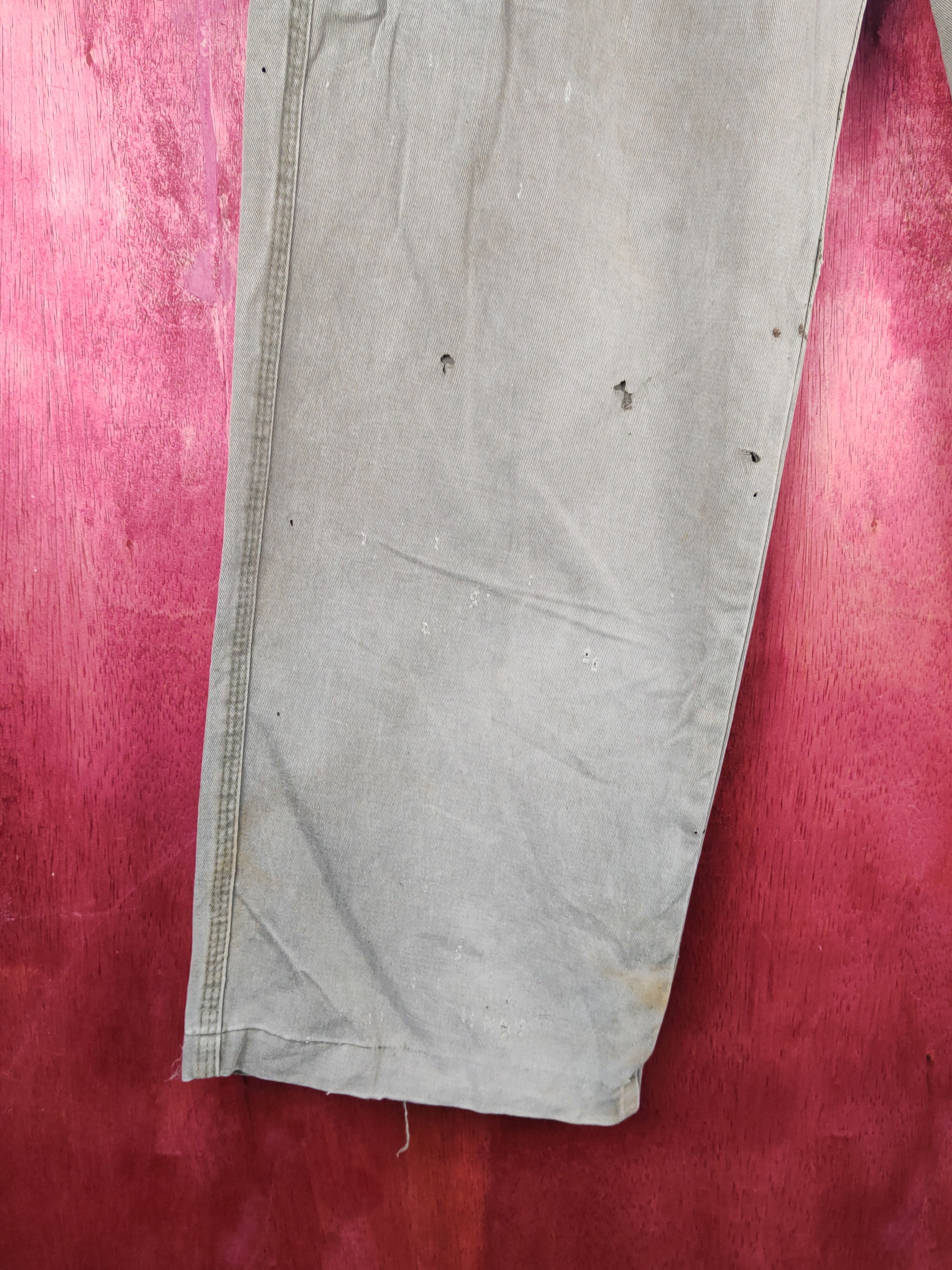 Grancisco Olive Faded ripped distressed Cargo Pants #S1868