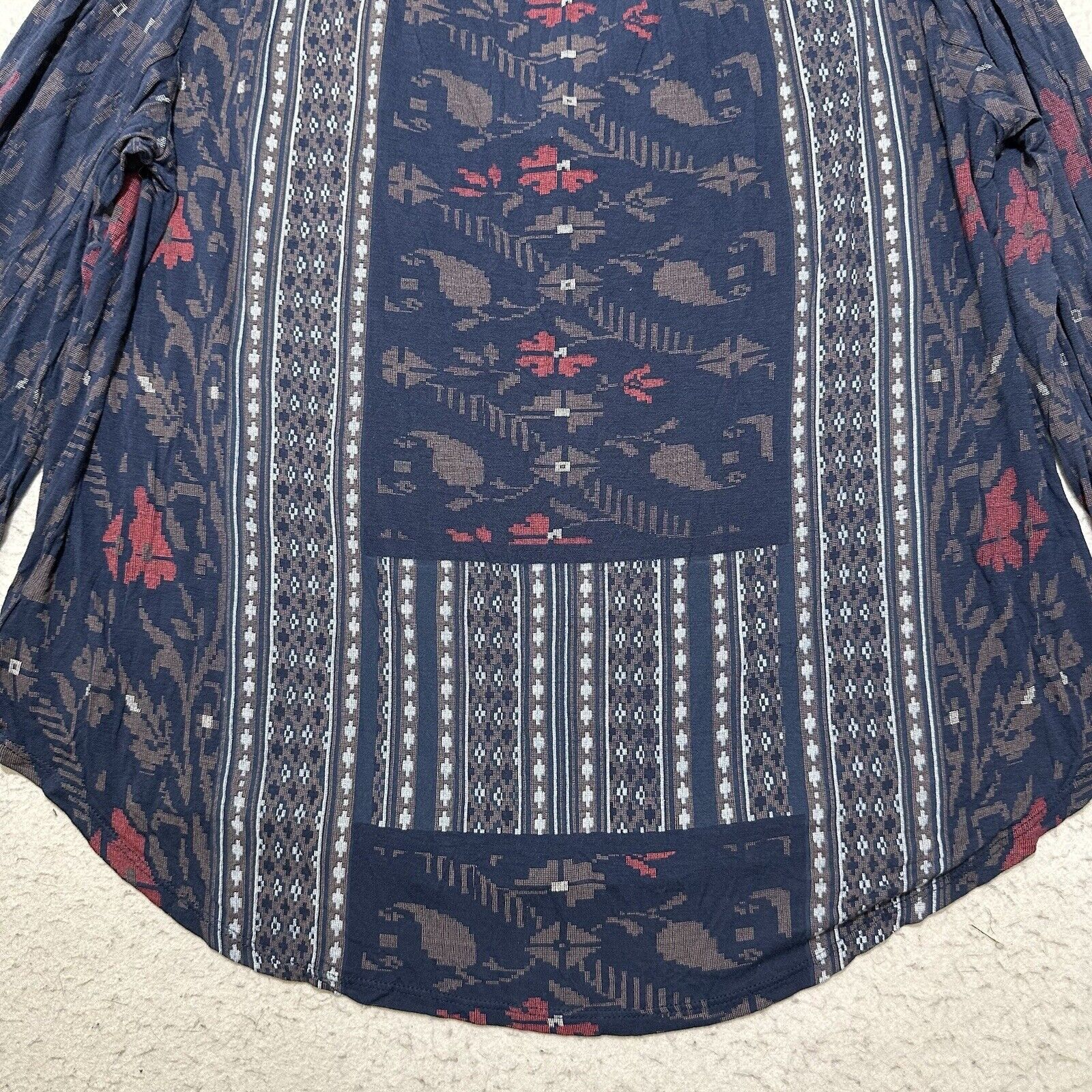 Lucky Brand Lucky Brand Medium Bell Sleeve Blouse Boho Floral Stripe Top Size M / US 6-8 / IT 42-44 - 13 Thumbnail