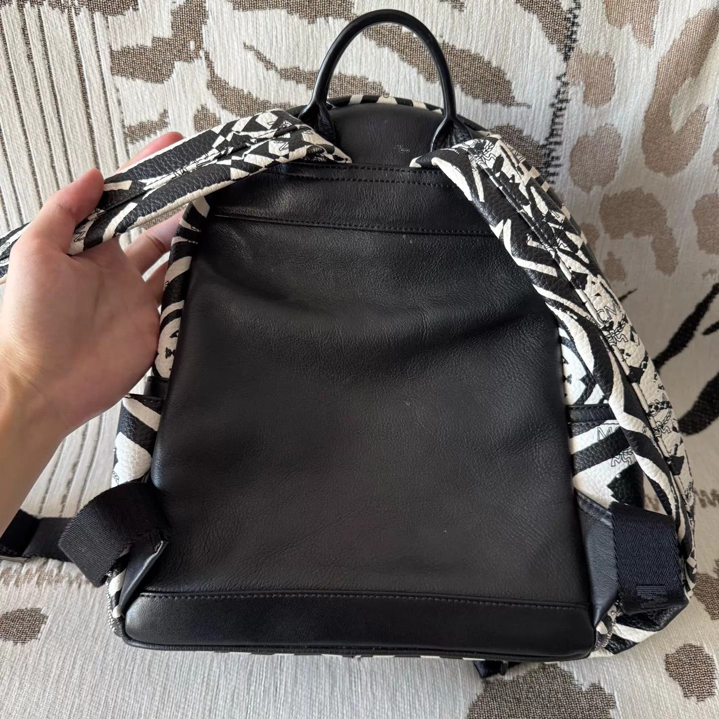 MCM MCM Zebra Print Black/White Rivets Limited Unworn Backpack Size ONE SIZE - 6 Thumbnail