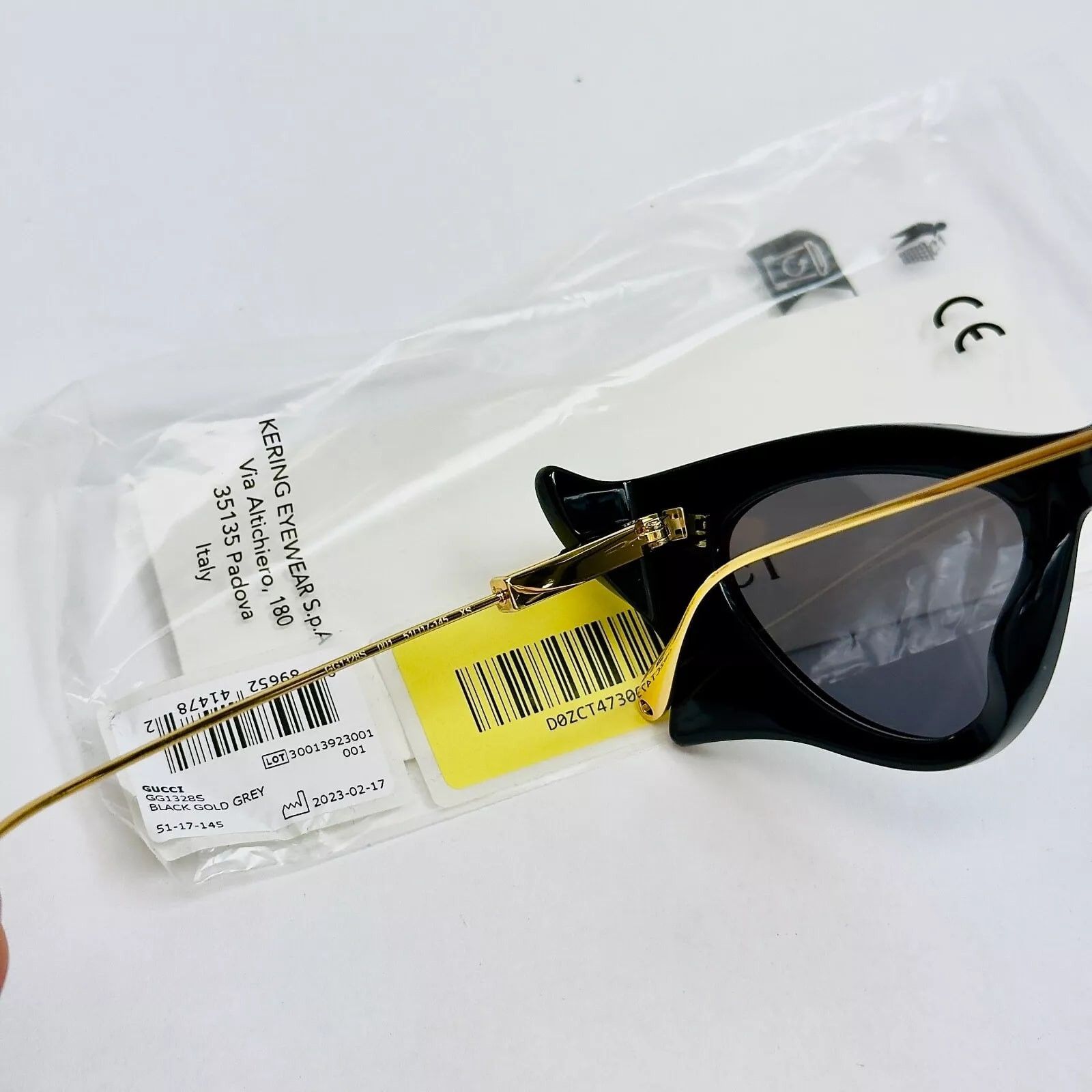 Gucci GUCCI 1328 Black Designer Rectangular Mask Gg1328S 001 Size ONE SIZE - 5 Thumbnail